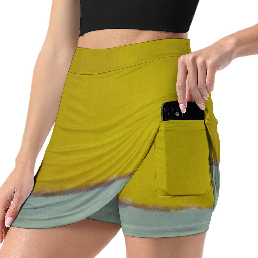 MARK ROTHKO - ABSTRACT - SKORT WITH A POCKET FOR A CELL PHONE