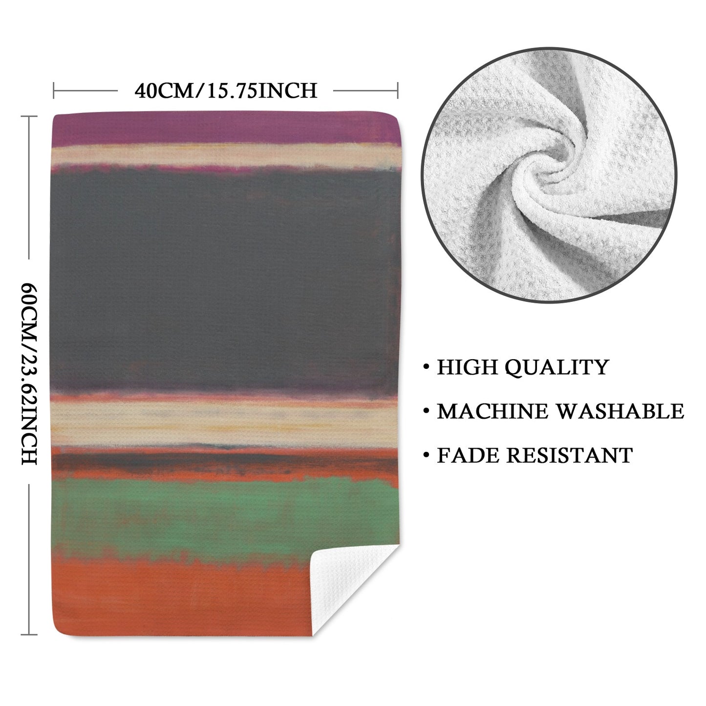 MARK ROTHKO - ABSTRACT - ONE-SIDE DESIGN HAND TOWEL