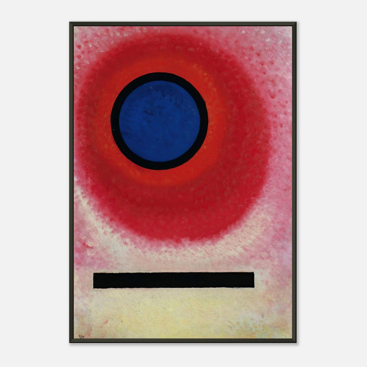 WASSILY KANDINSKY - BLAUER KREIS No. 2 (CERCLE BLEU LI) (1925) - MUSEUM MATTE POSTER IN METAL FRAME