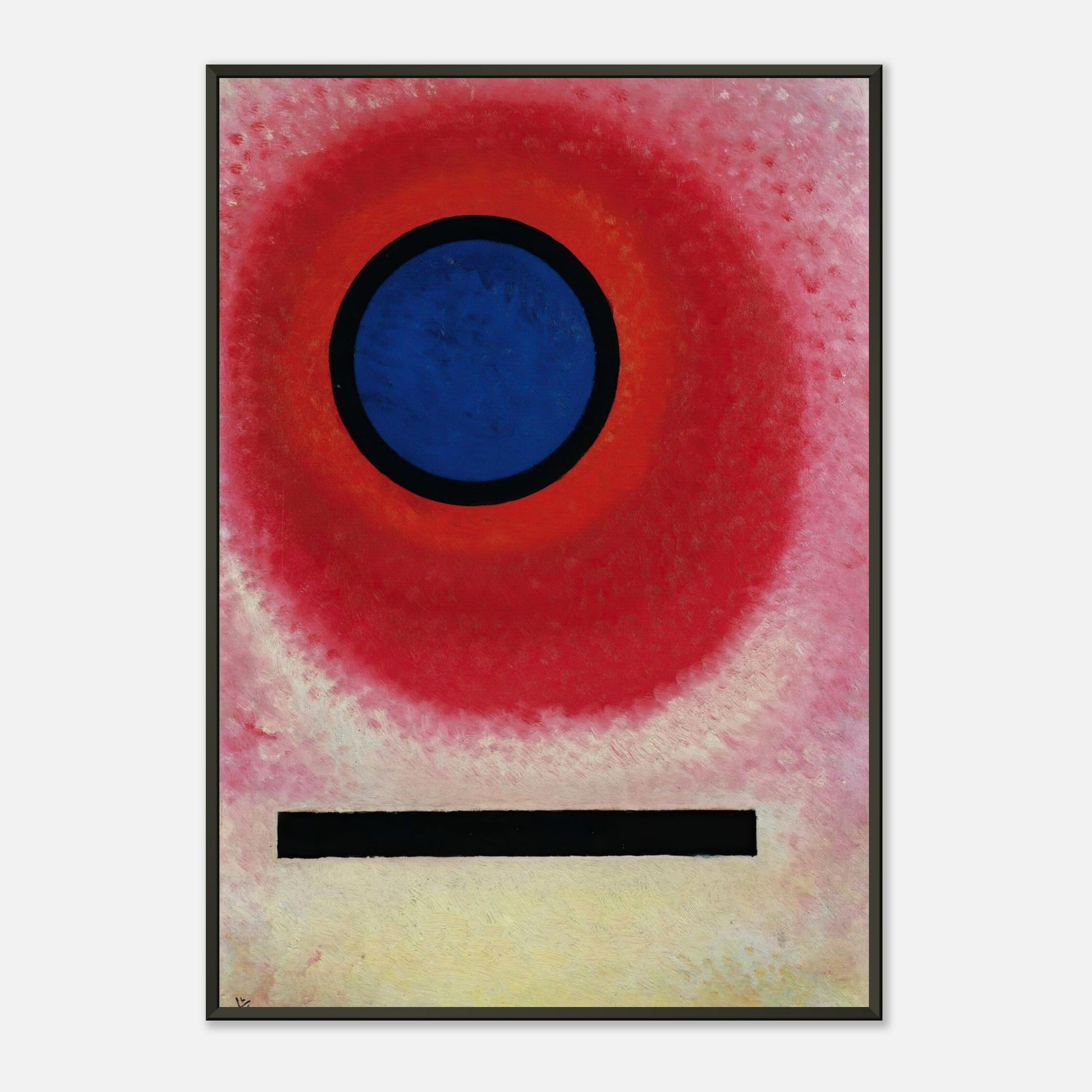 WASSILY KANDINSKY - BLAUER KREIS No. 2 (CERCLE BLEU LI) (1925) - MUSEUM MATTE POSTER IN METAL FRAME