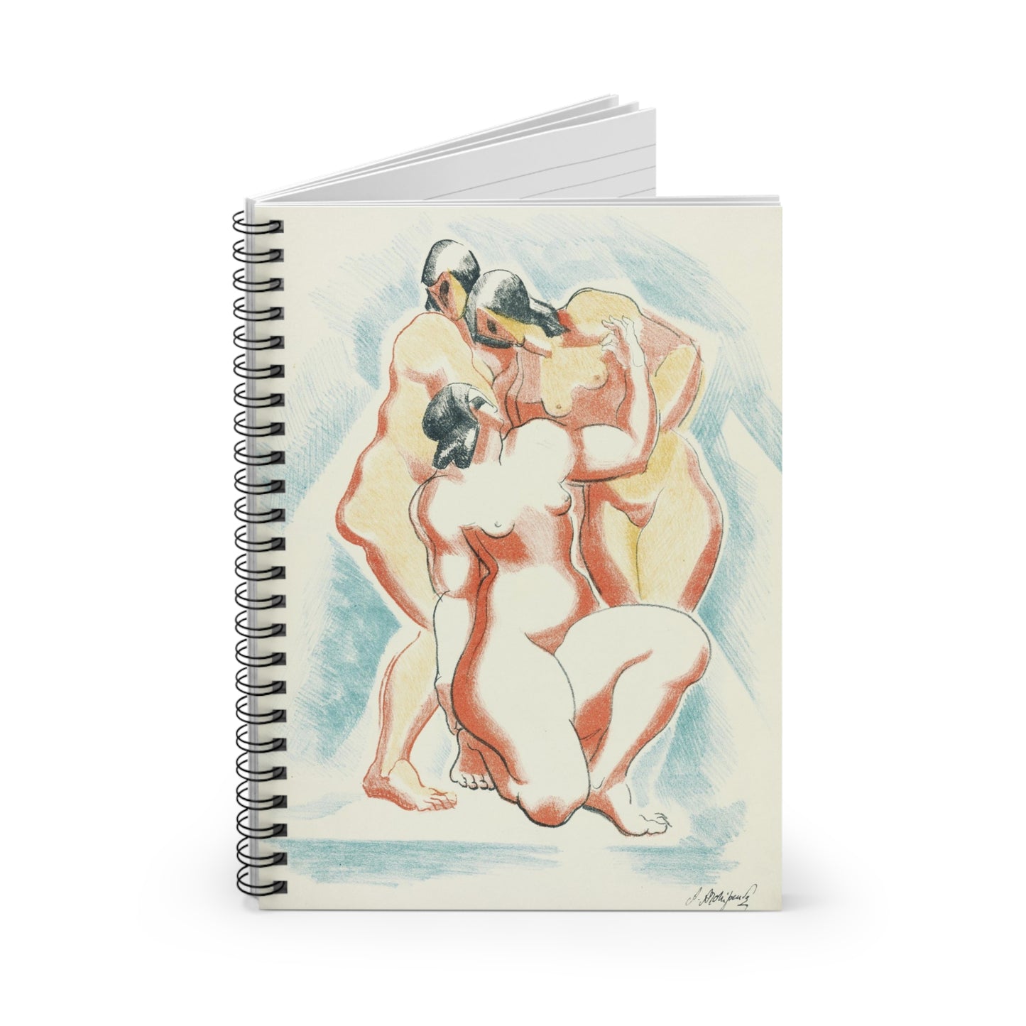 AFTER RODIN - NUDE 1 - SPIRAL ART NOTEBOOK