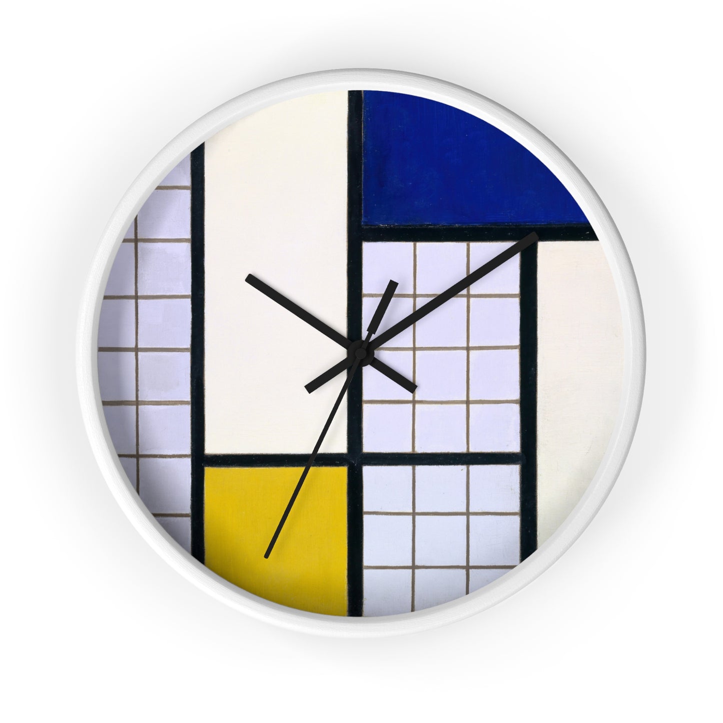 THEO VAN DOESBURG - COMPOSITION IN HALF-TONES - WOODEN ART WALL CLOCK