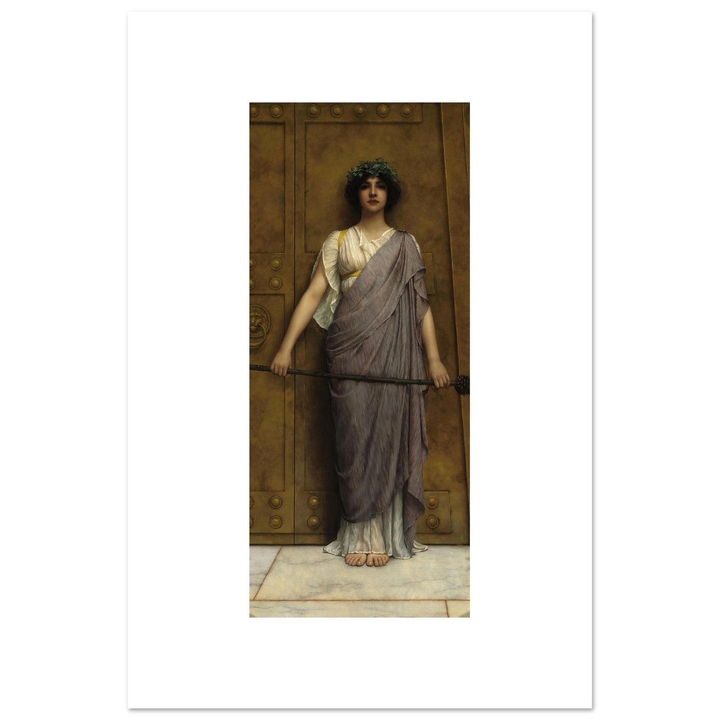 JOHN WILLIAM GODWARD - AT THE GATE OF THE TEMPLE  - CLASSIC MATTER POSTER