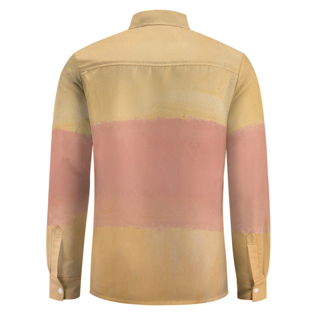 MARK ROTHKO - ABSTRACT - ONE POCKET LONG SLEEVE VELVET SHIRT FOR HIM