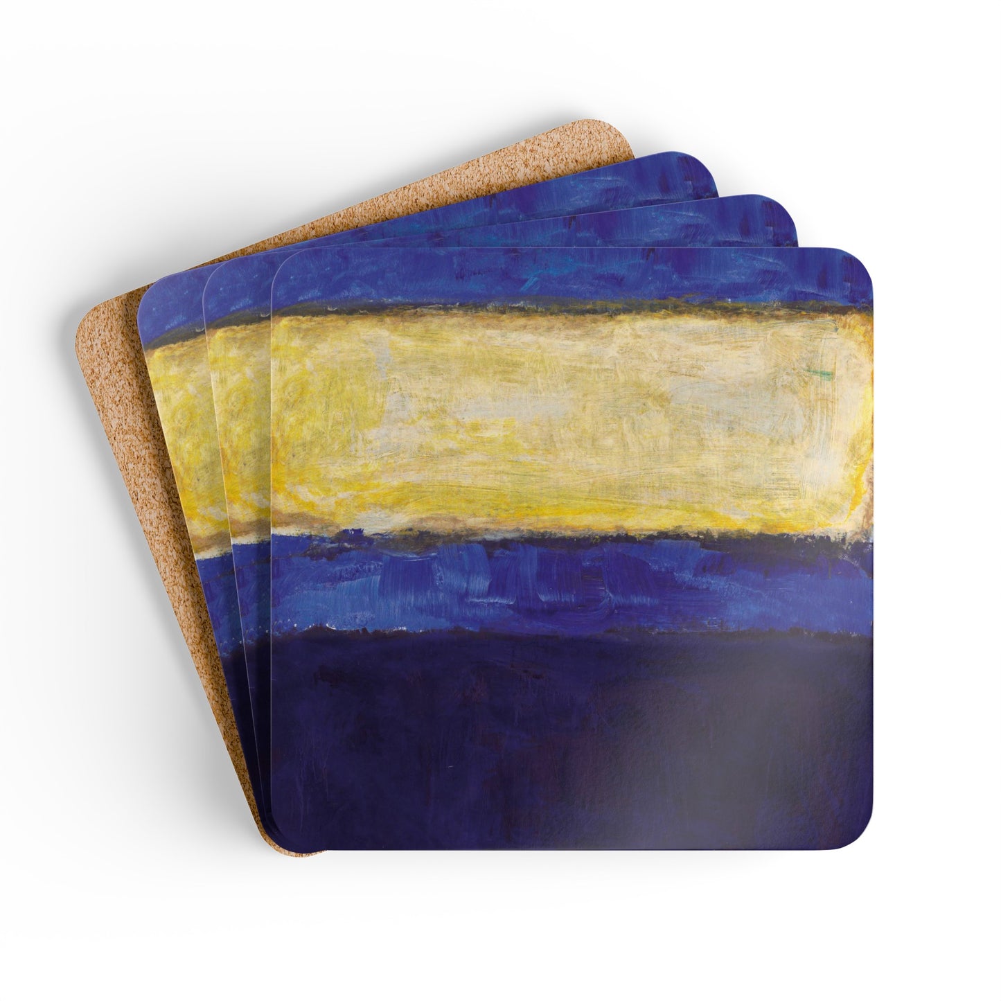 MARK ROTHKO - ABSTRACT - CORKWOOD COASTER SET