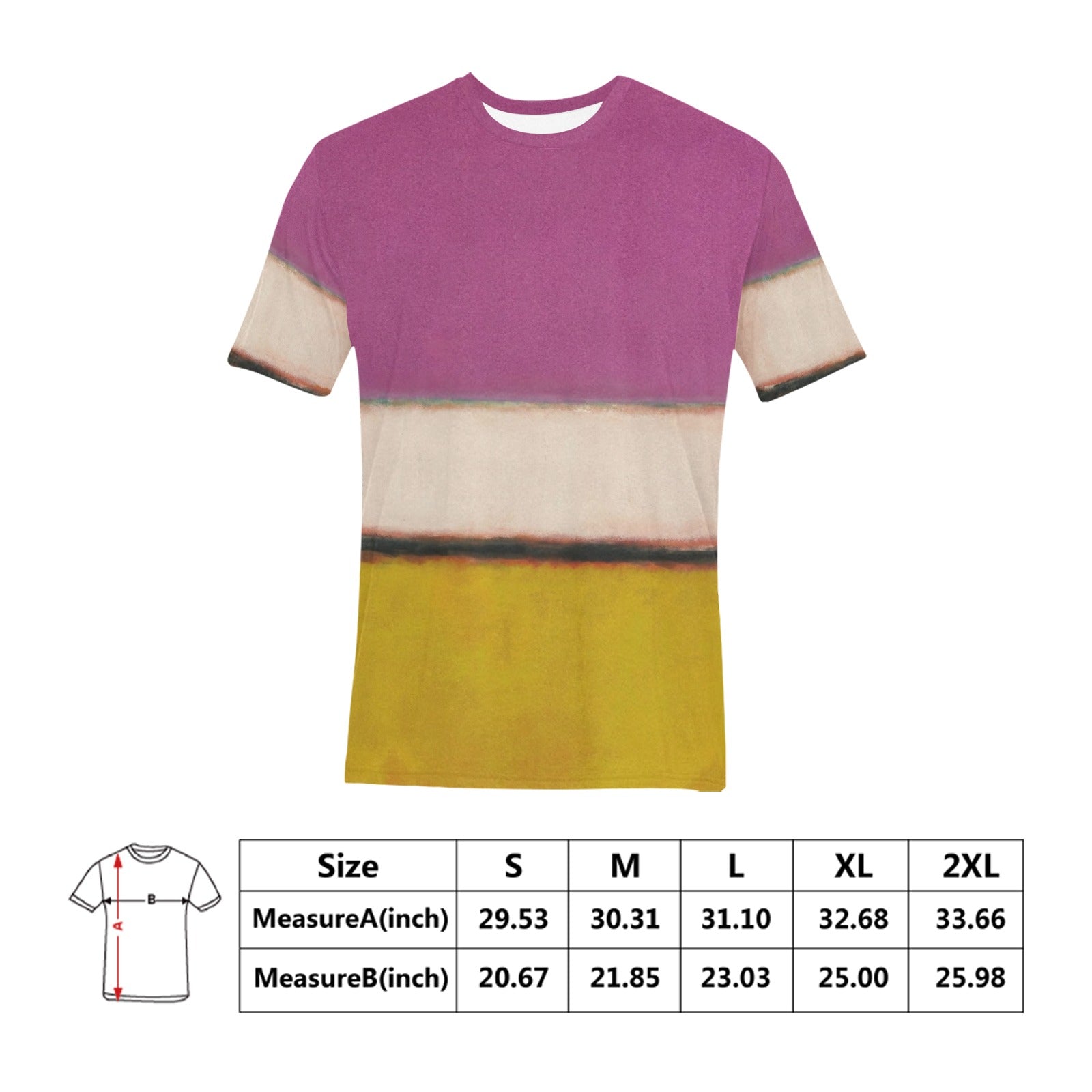 MARK ROTHKO - ABSTRACT ART - MEN'S ALL OVER PRINT T-SHIRT 