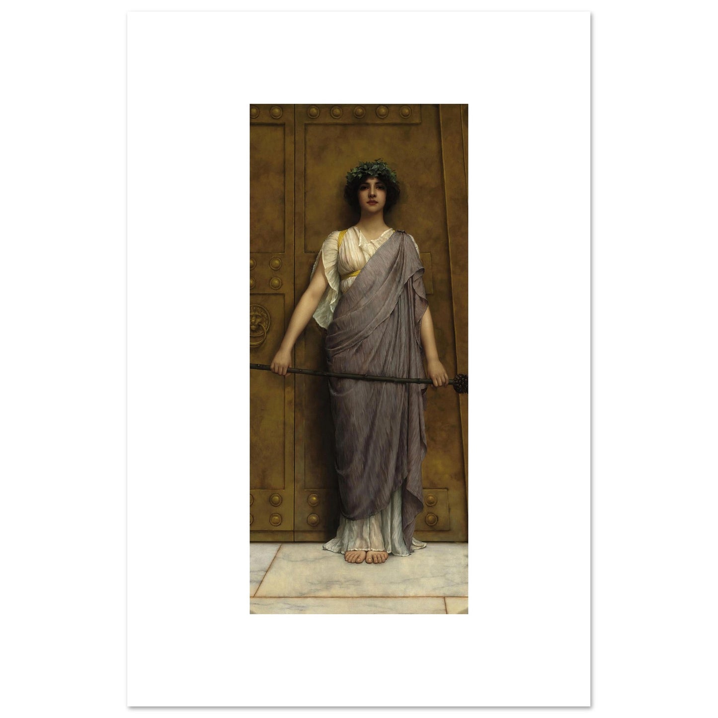 JOHN WILLIAM GODWARD - AT THE GATE OF THE TEMPLE  - CLASSIC MATTER POSTER