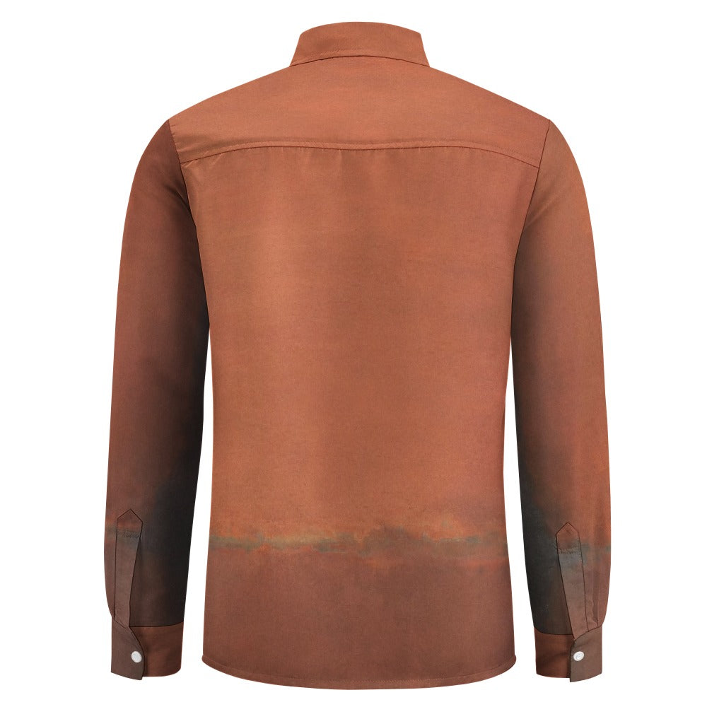 MARK ROTHKO - ABSTRACT - ONE POCKET LONG SLEEVE VELVET SHIRT FOR HIM