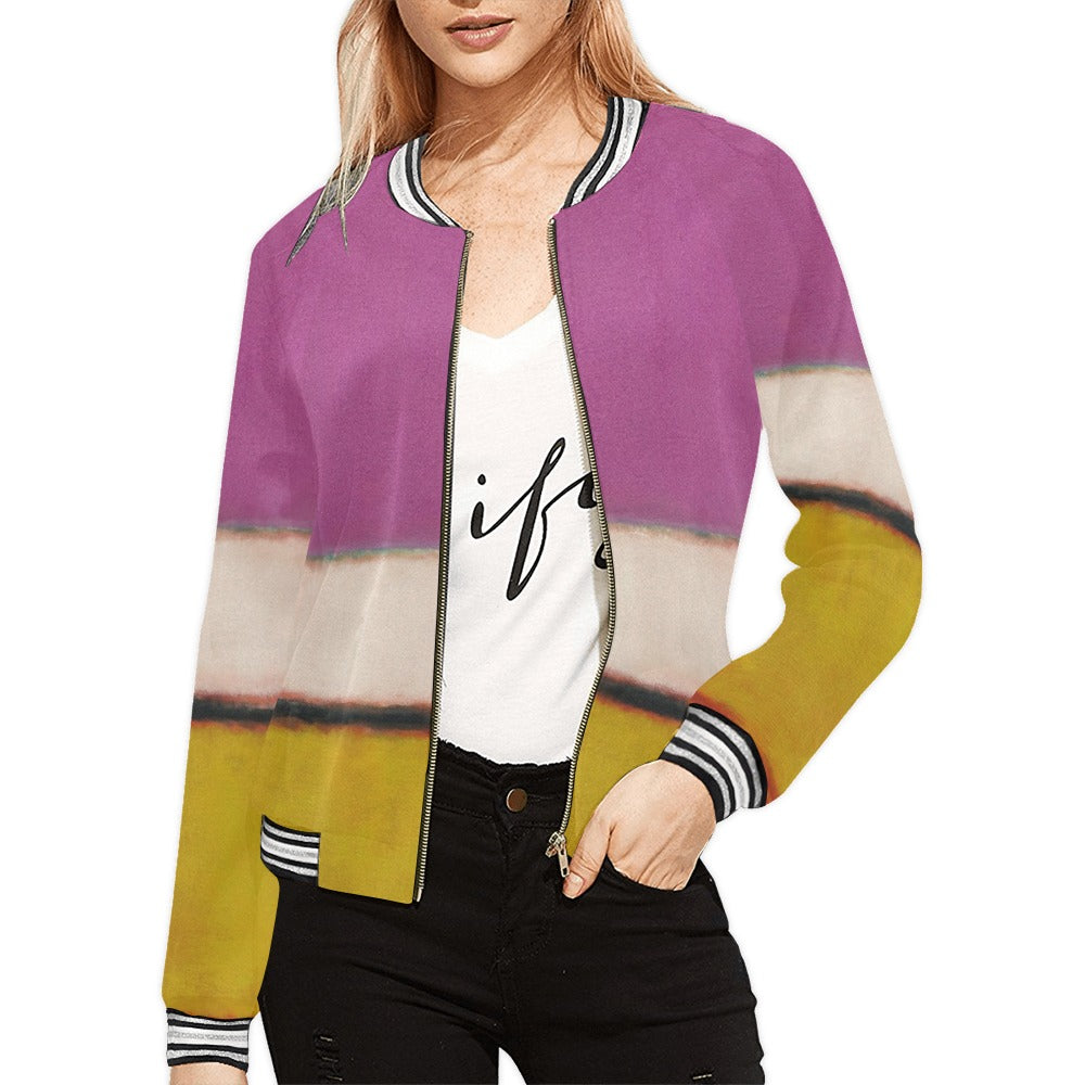 MARK ROTHKO - ABSTRACT - WOMEN'S FULL ZIPPER JACKET