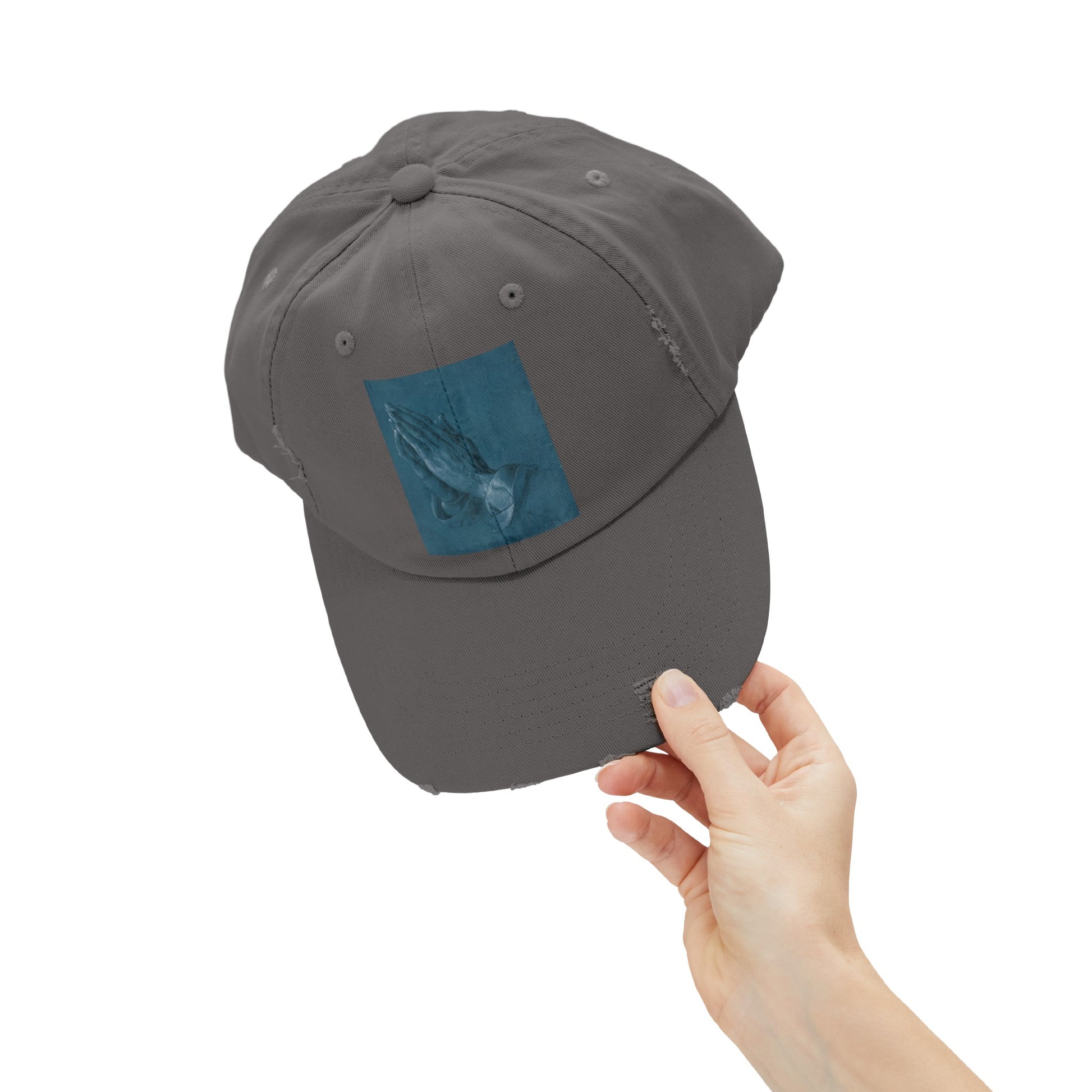 Praying Hands distressed cap