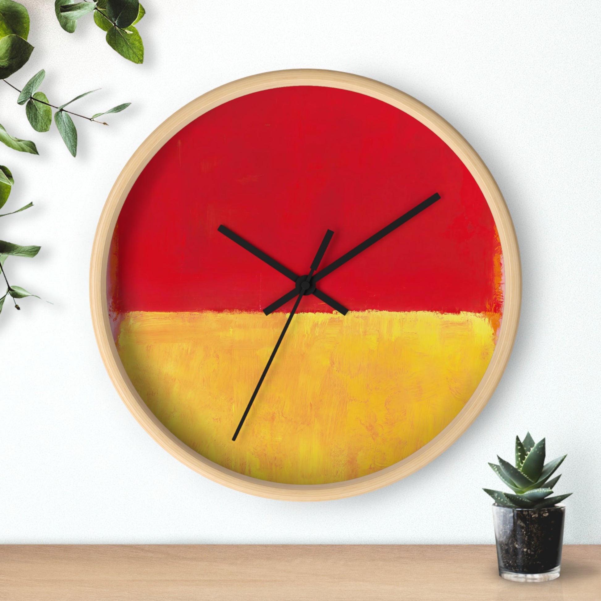 MARK ROTHKO - ABSTRACT - WOODEN WALL ART CLOCK 