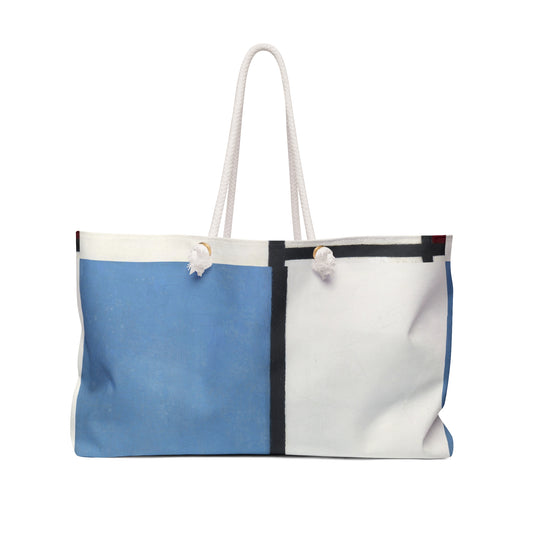 PIET MONDRIAN - COMPOSITION WITH BLUE AND RED - WEEKENDER TOTE BAG 