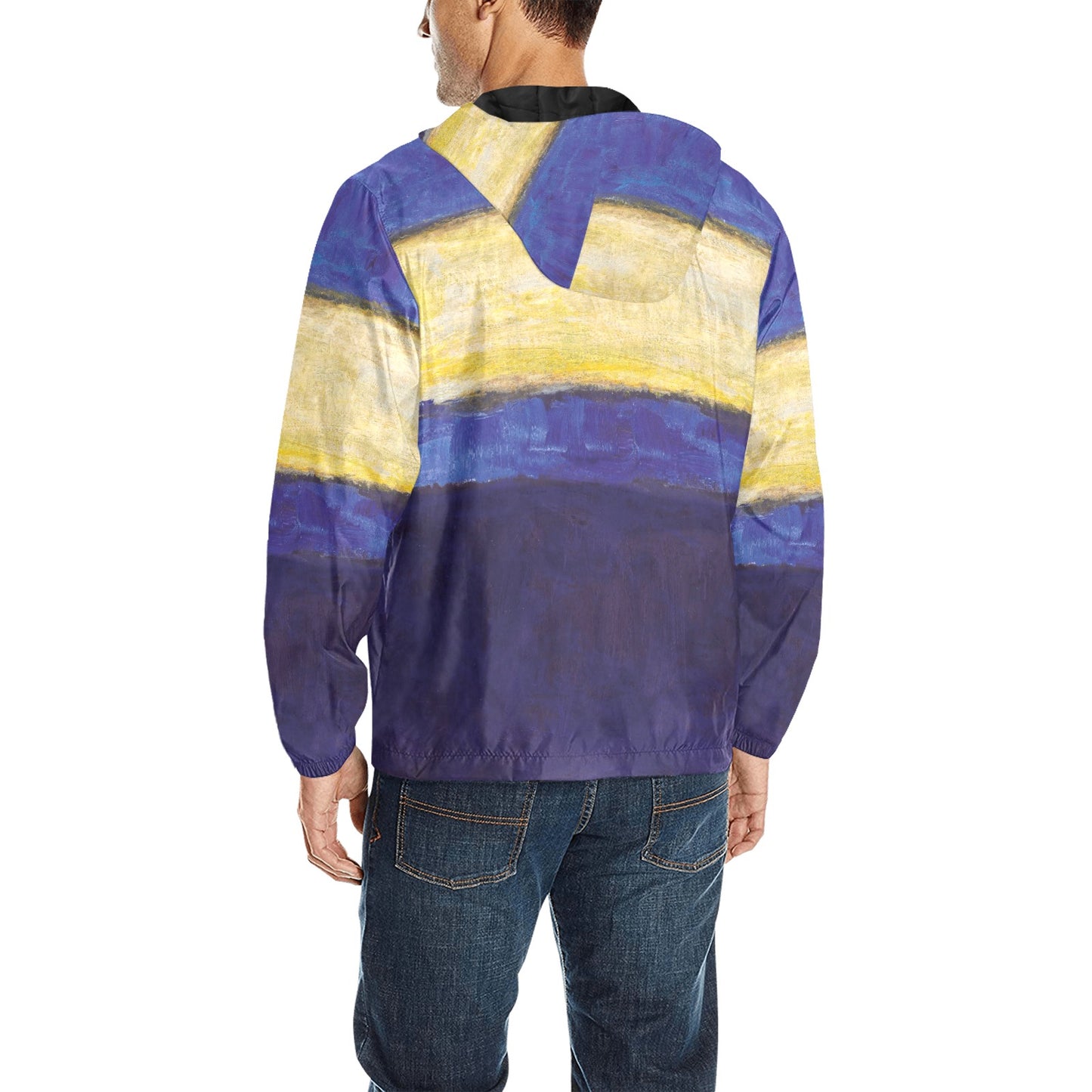 MARK ROTHKO - ABSTRACT ART - MEN'S QUILTED WINDBREAKER 