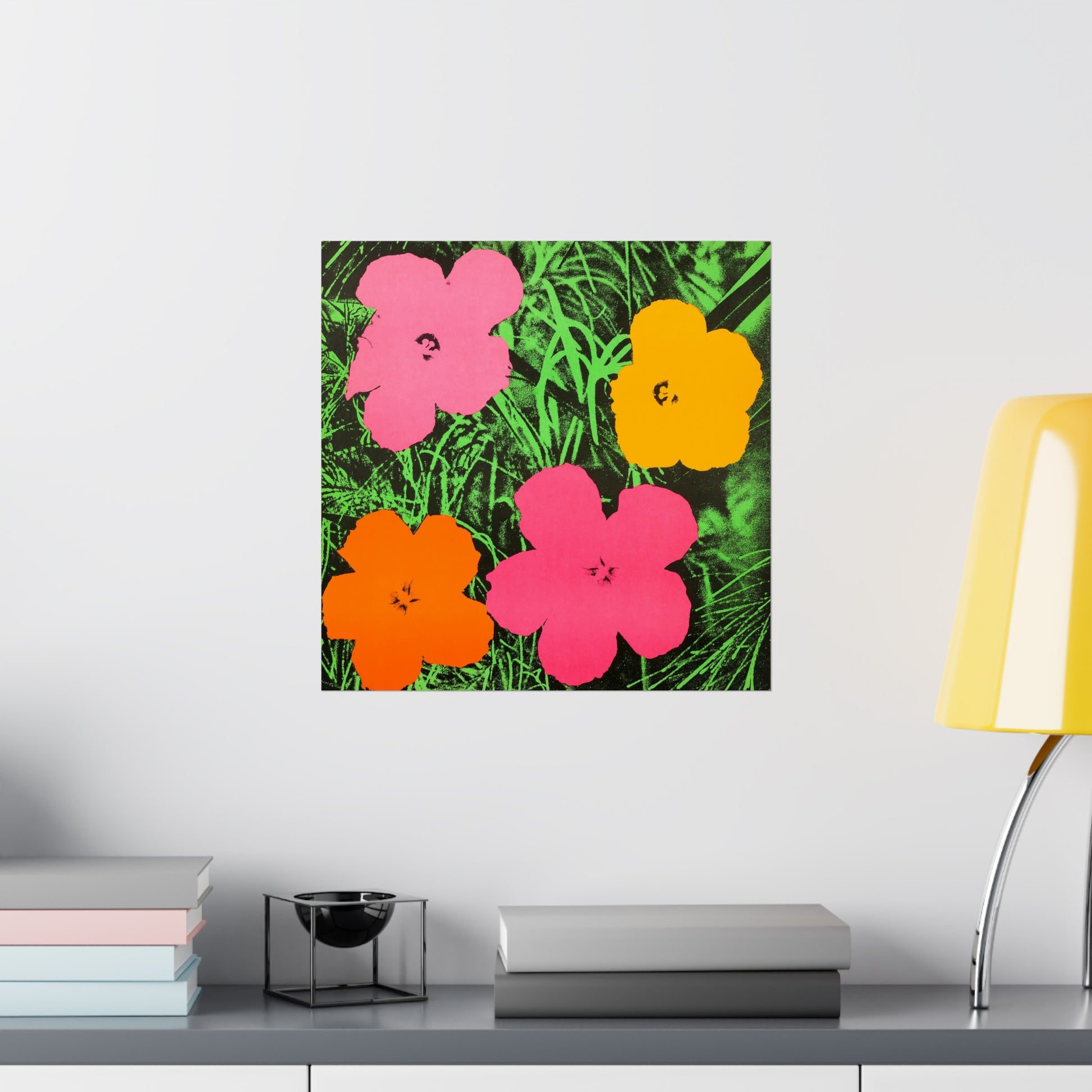 ANDY WARHOL - FLOWERS - PREMIUM MATTE SQUARE POSTER