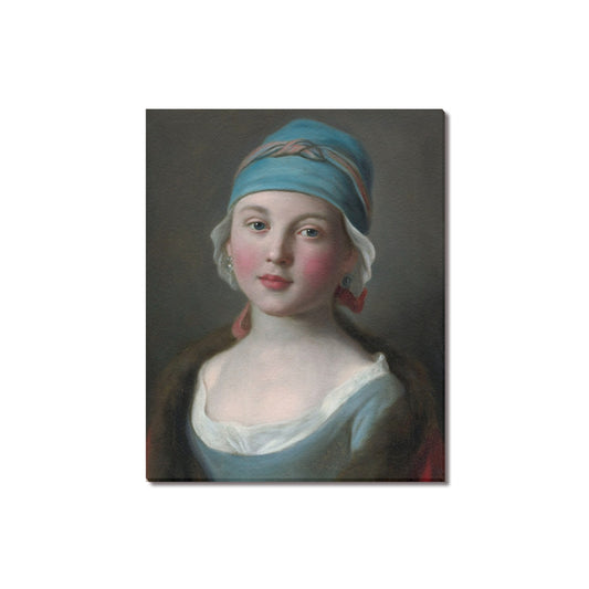 PIETRO ROTARI - PORTRAIT OF A RUSSIAN GIRL IN A BLUE DRESS - CANVAS PRINT 16"x 20"