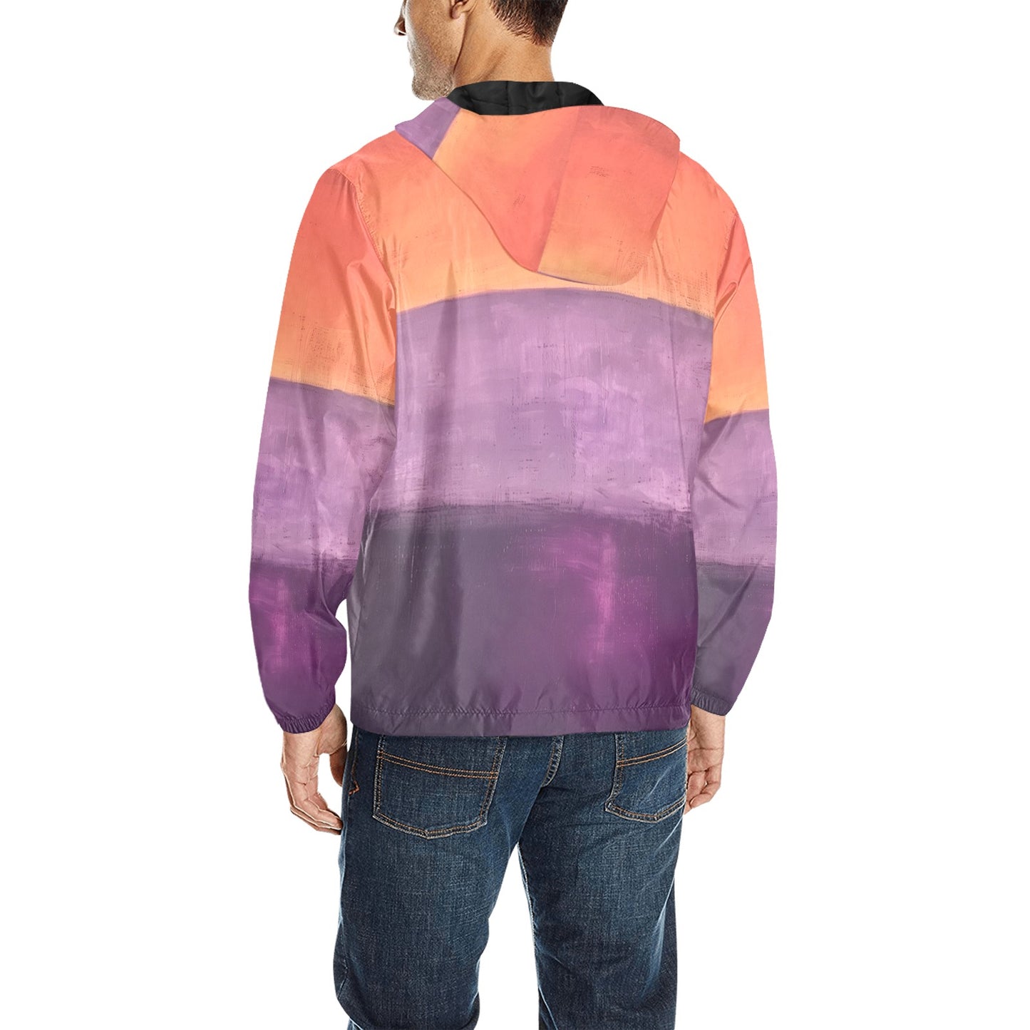 MARK ROTHKO - ABSTRACT ART - MEN'S QUILTED WINDBREAKER 