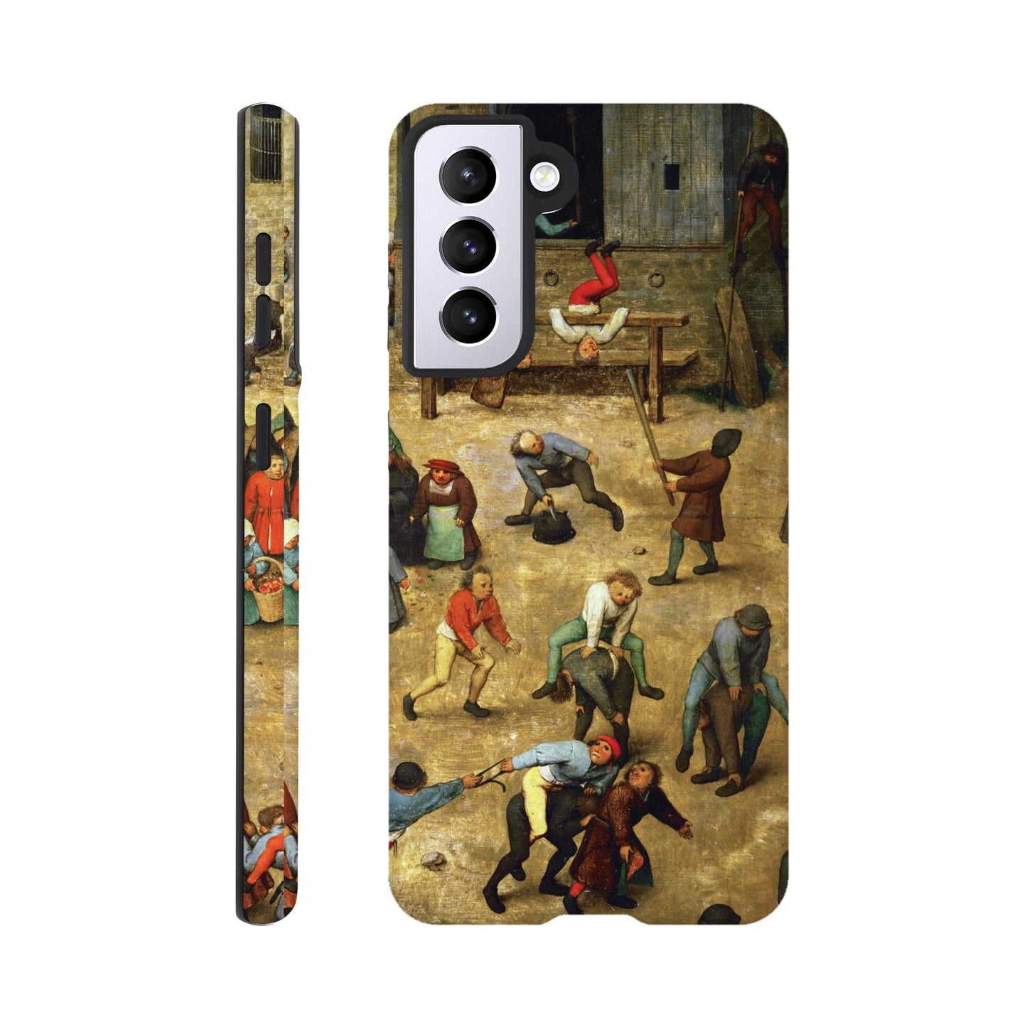 a cell phone case with a painting of a group of people