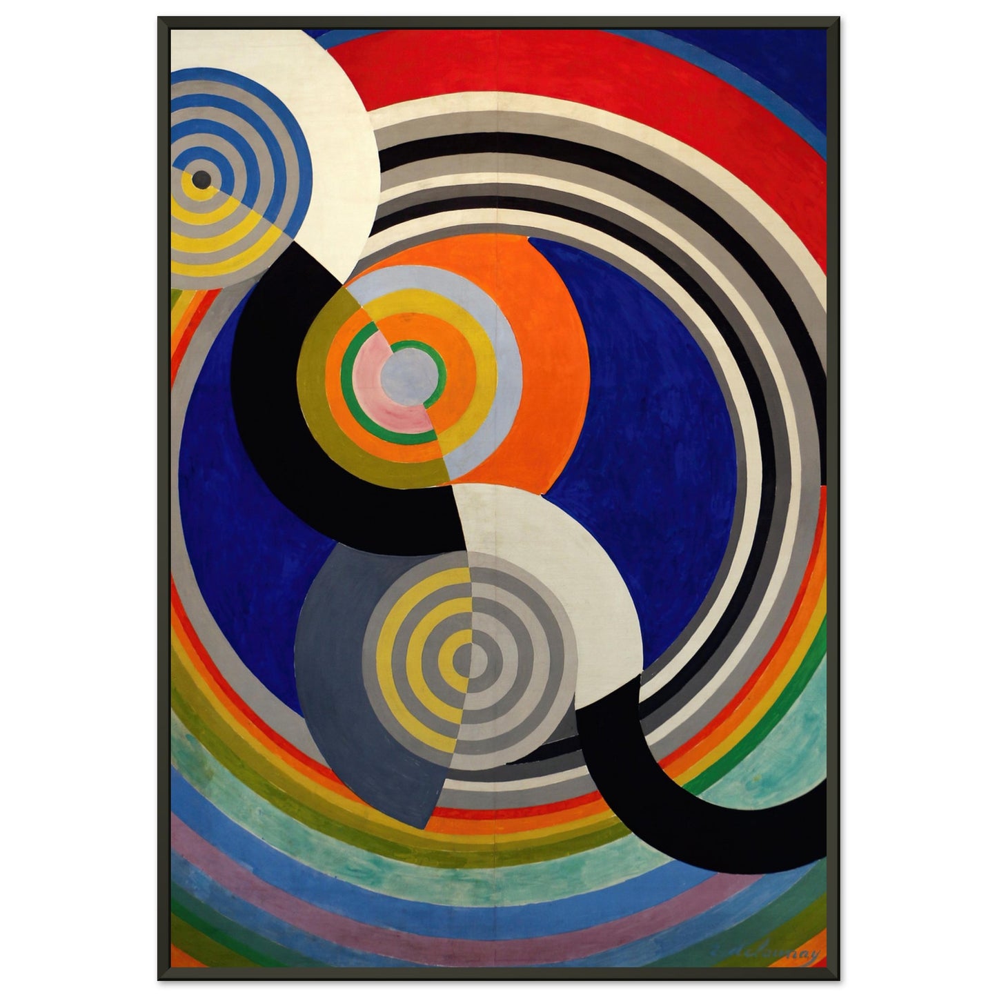 ROBERT DELAUNAY - RYTHME n°2 (1938) - MATTE POSTER IN METAL FRAME