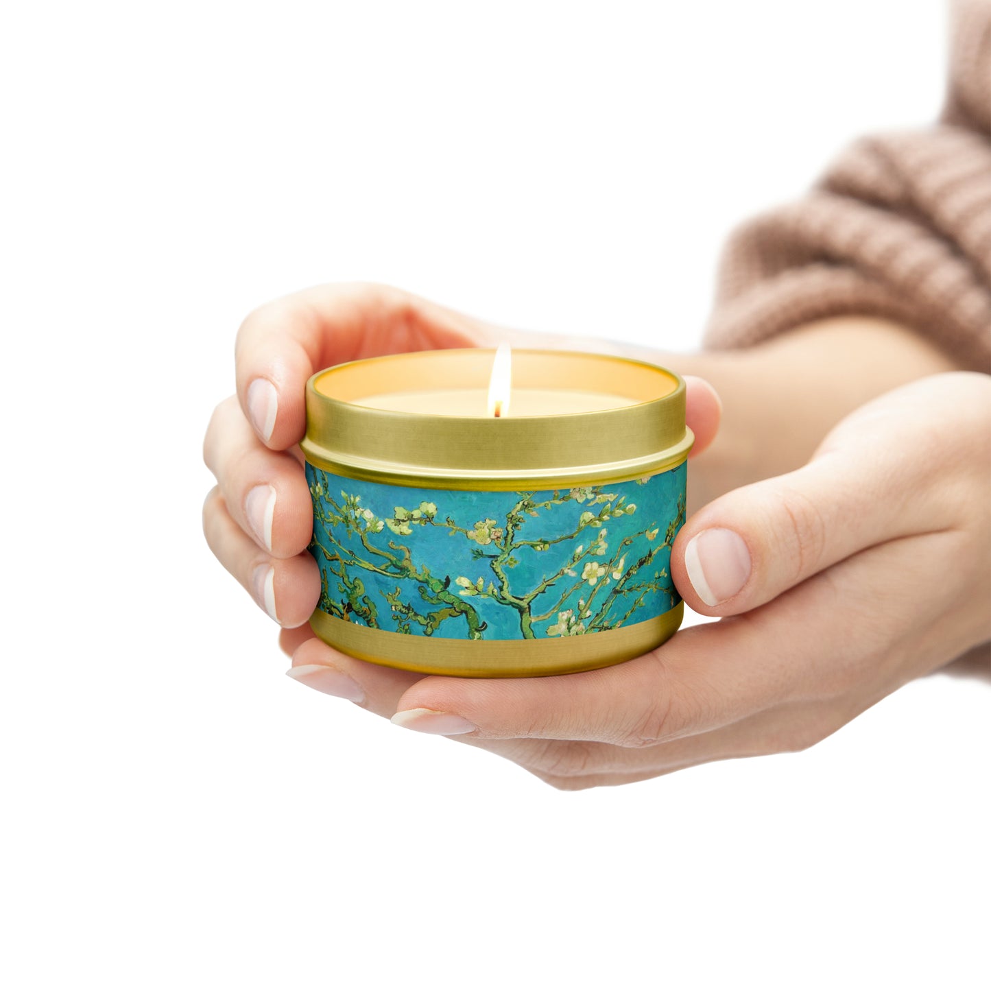 VINCENT VAN GOGH - ALMOND BLOSSOMS - TIN CANDLE - LOVED!