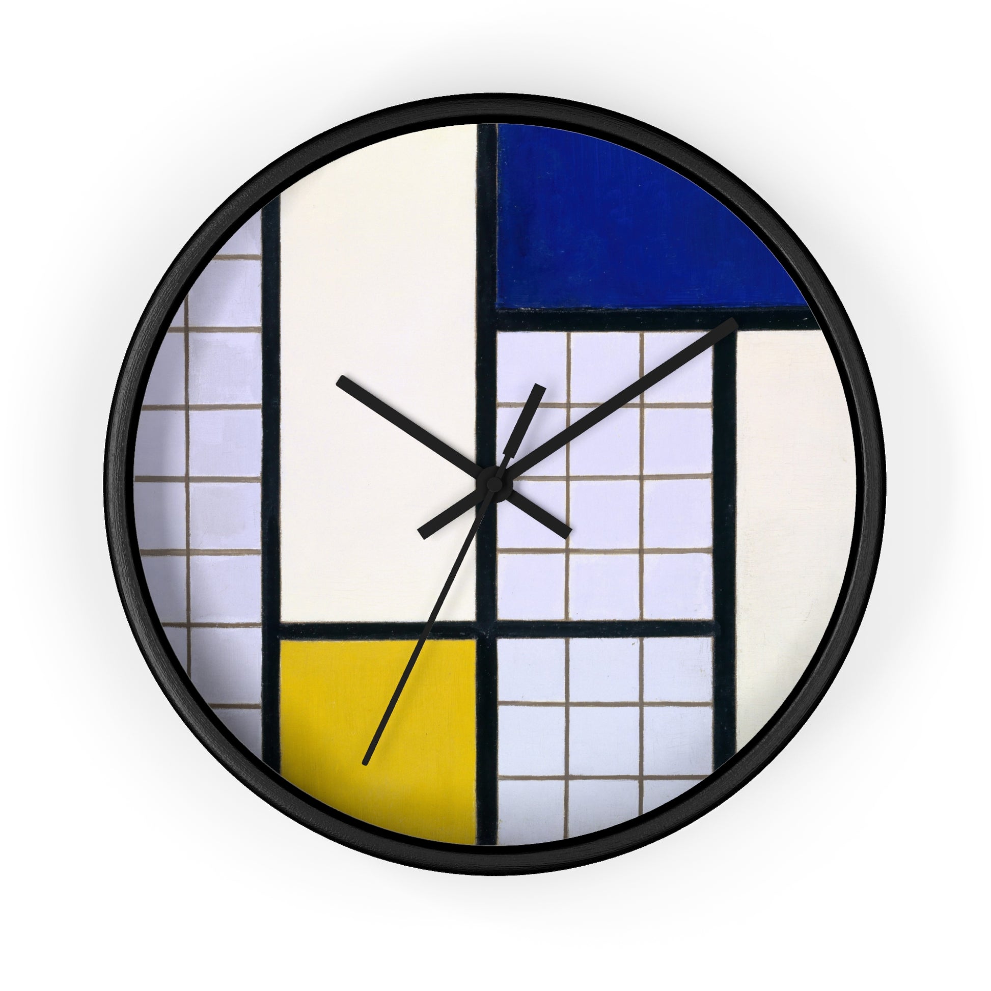 THEO VAN DOESBURG - COMPOSITION IN HALF-TONES - WOODEN ART WALL CLOCK