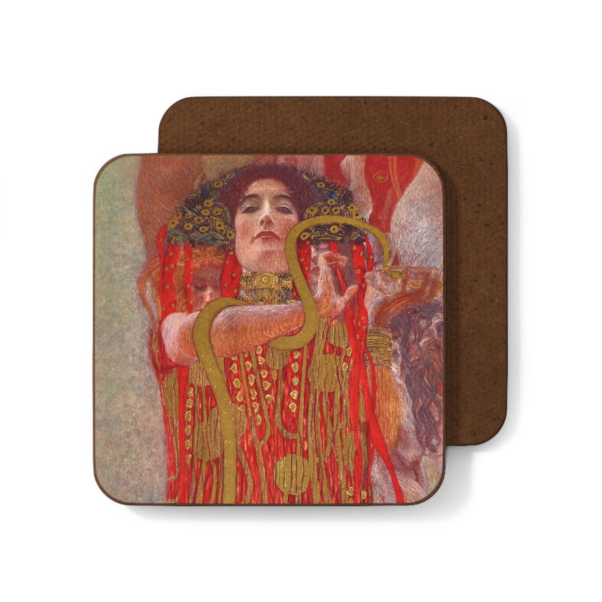 GUSTAV KLIMT - HYGIEIA - HARDBOARD BACK COASTER - AMAZING!