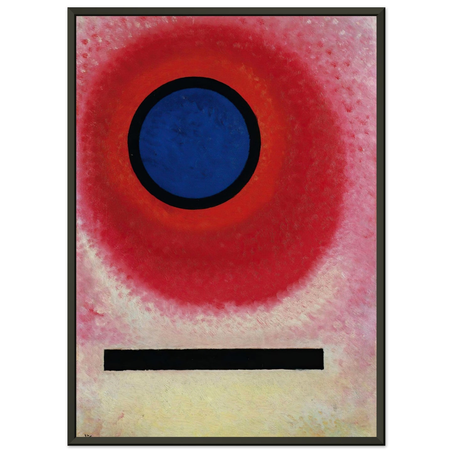 WASSILY KANDINSKY - BLAUER KREIS No. 2 (CERCLE BLEU LI) (1925) - MUSEUM MATTE POSTER IN METAL FRAME