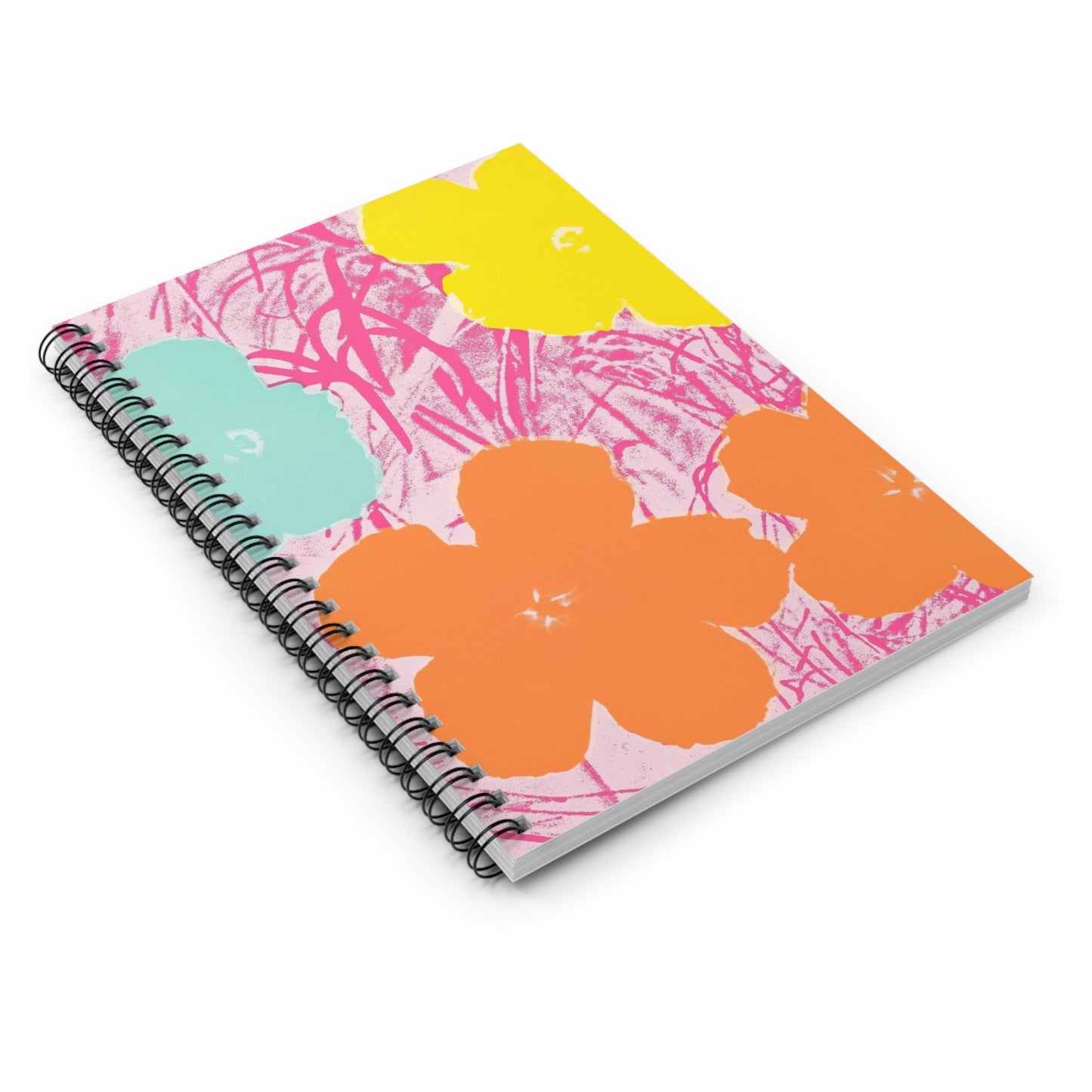 ANDY WARHOL - FLOWERS - SPIRAL ART NOTEBOOK 