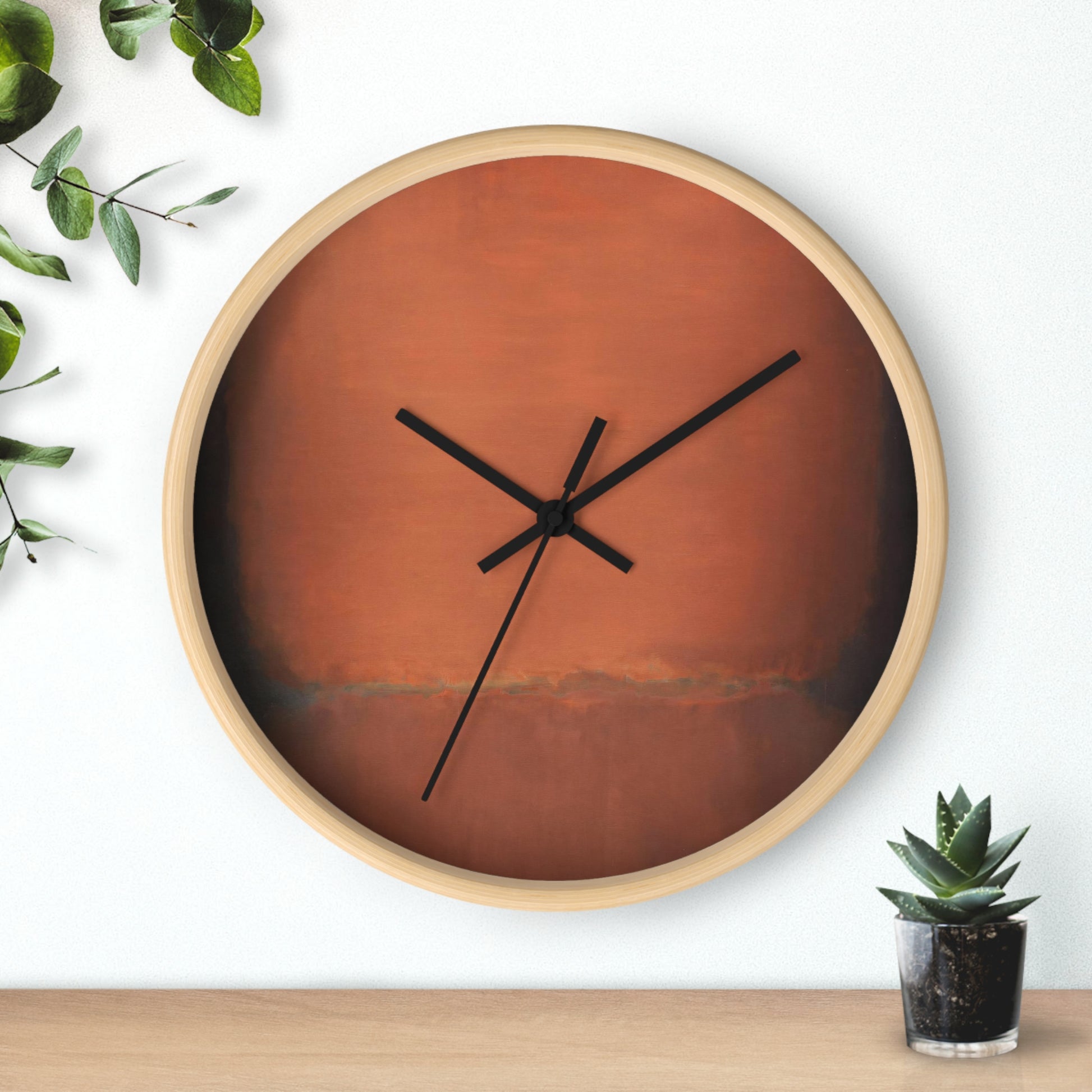 MARK ROTHKO - ABSTRACT - WOODEN WALL ART CLOCK 