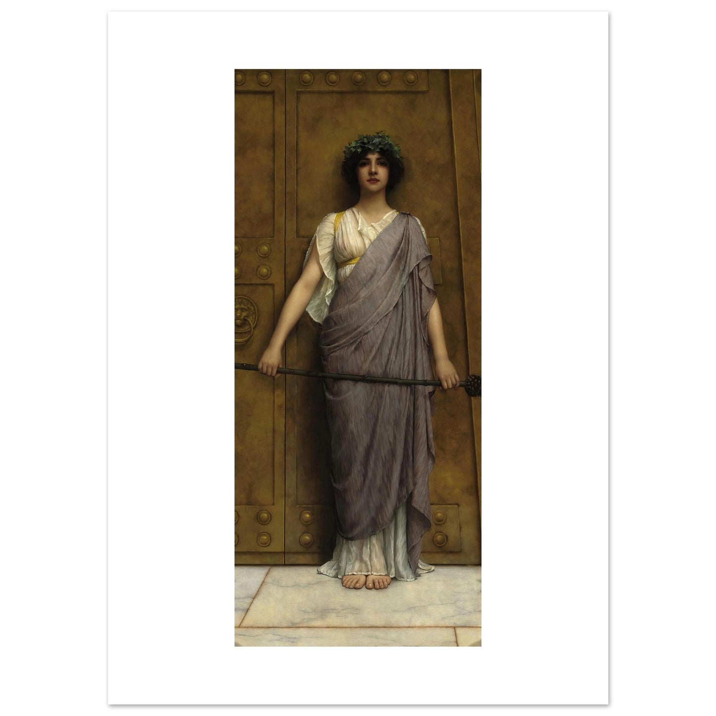 JOHN WILLIAM GODWARD - AT THE GATE OF THE TEMPLE  - CLASSIC MATTER POSTER