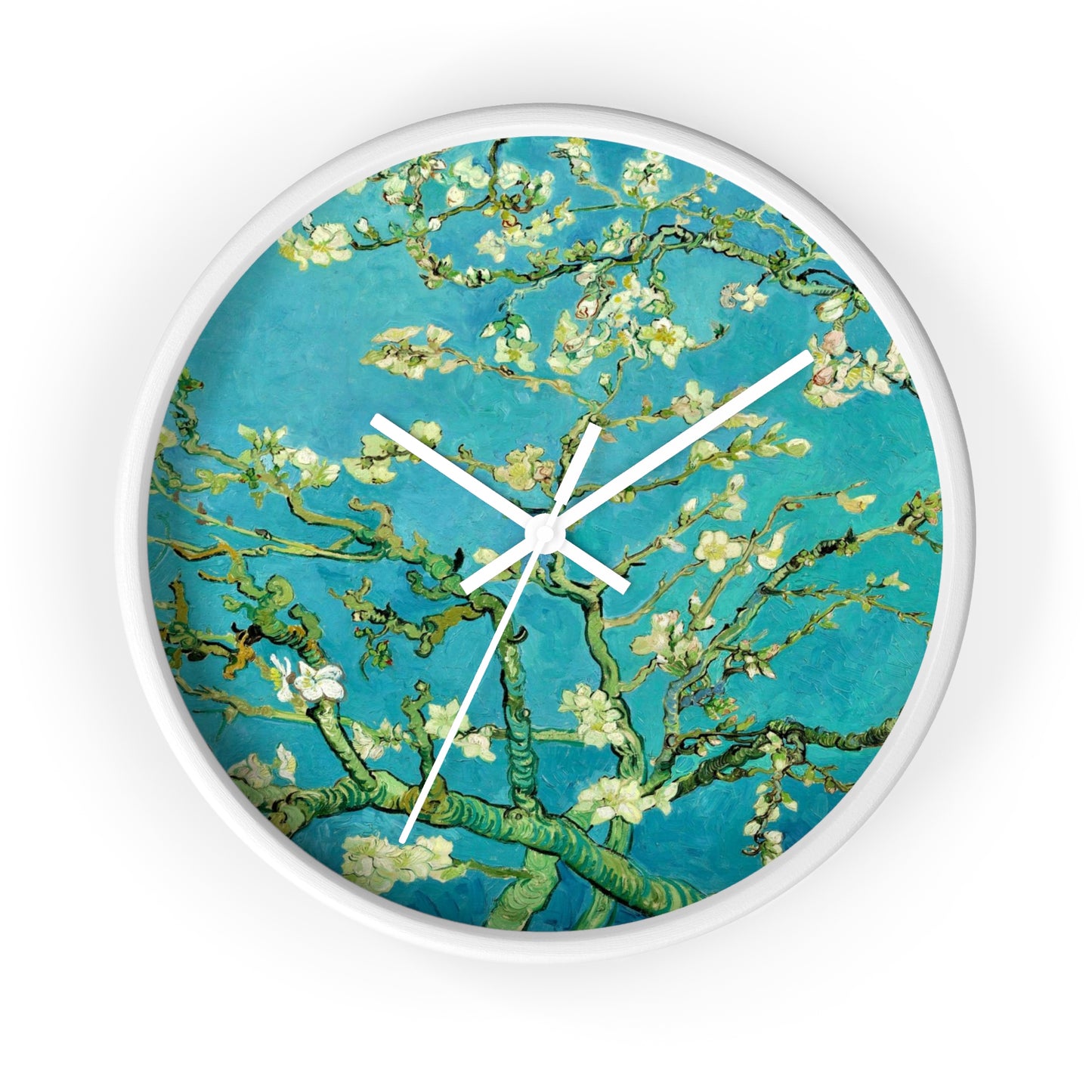 VINCENT VAN GOGH - ALMOND BLOSSOMS - WOODEN WALL CLOCK 