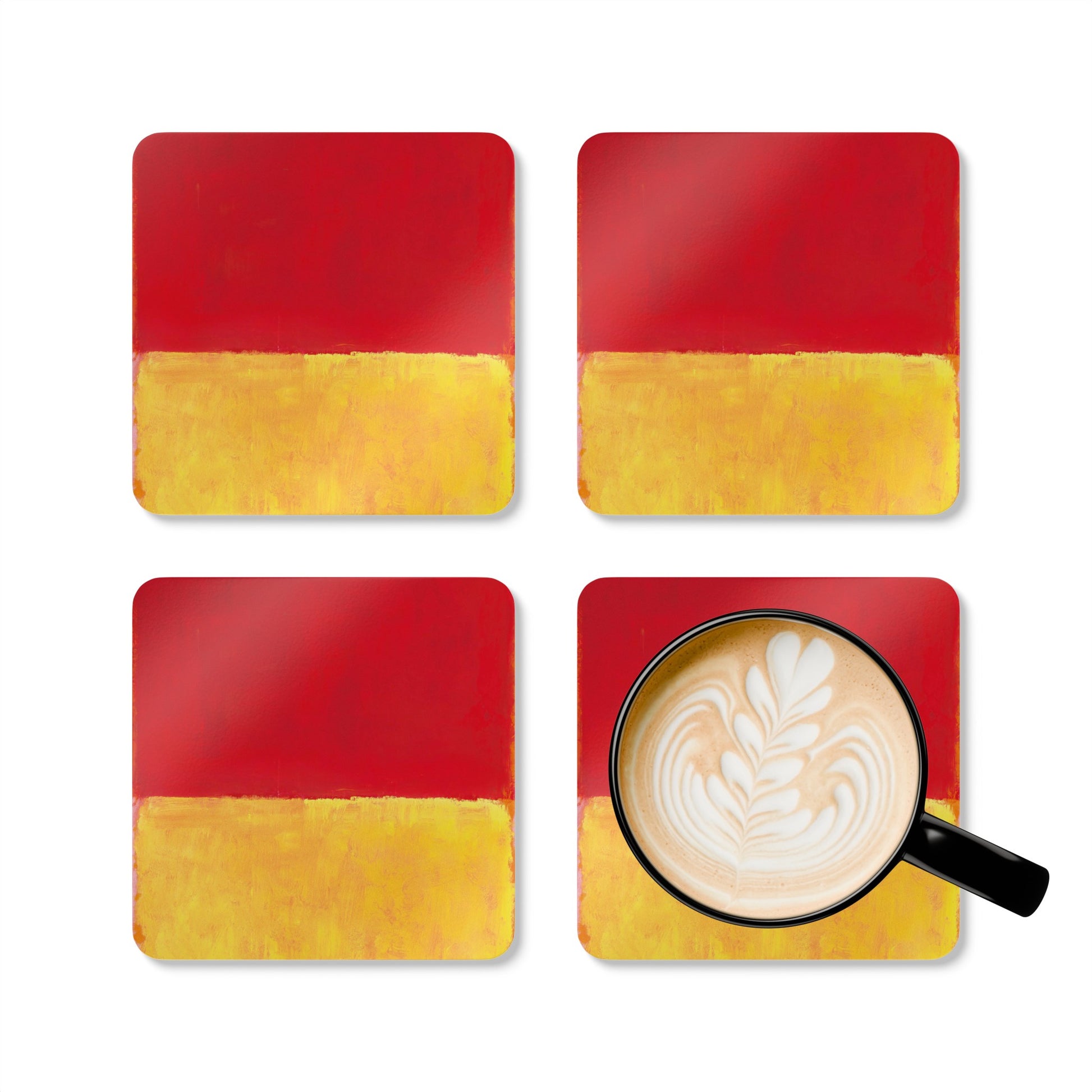 MARK ROTHKO - ABSTRACT - CORKWOOD COASTER SET