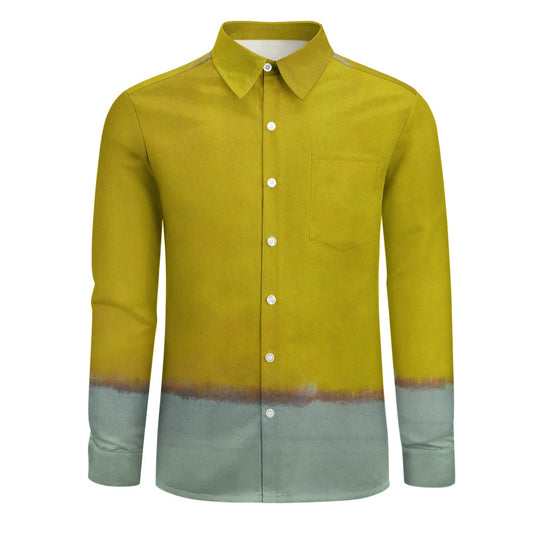 MARK ROTHKO - ABSTRACT - ONE POCKET LONG SLEEVE VELVET SHIRT FOR HIM