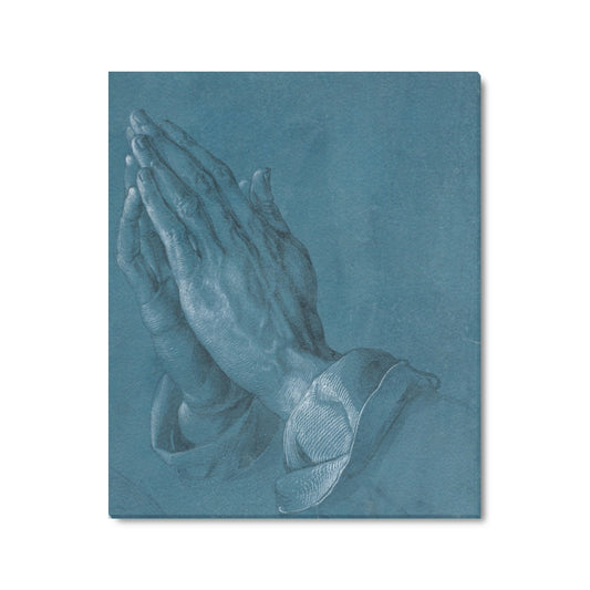 a drawing of a person's hands folded in prayer