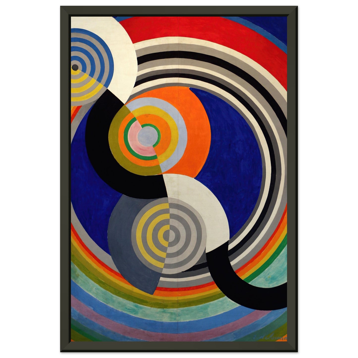 ROBERT DELAUNAY - RYTHME n°2 (1938) - MATTE POSTER IN METAL FRAME