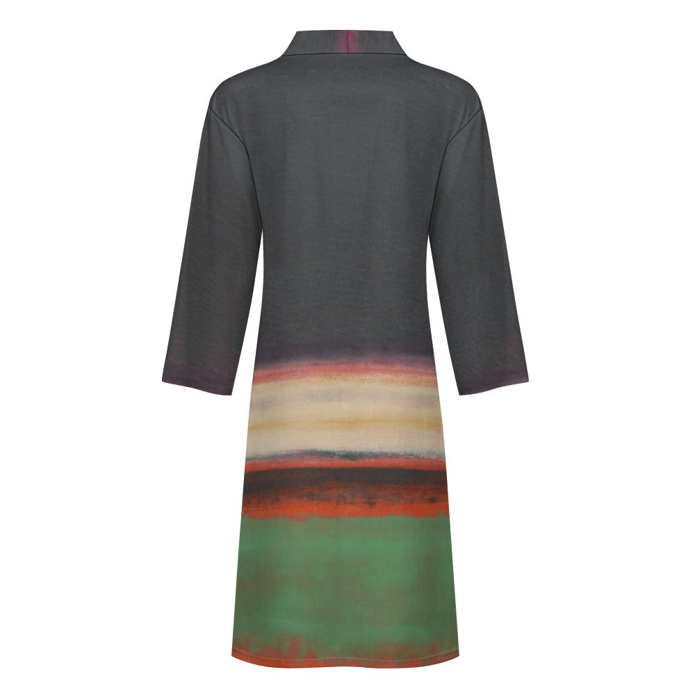 MARK ROTHKO - ABSTRACT ART - MEN'S POLYESTER BATHROBE