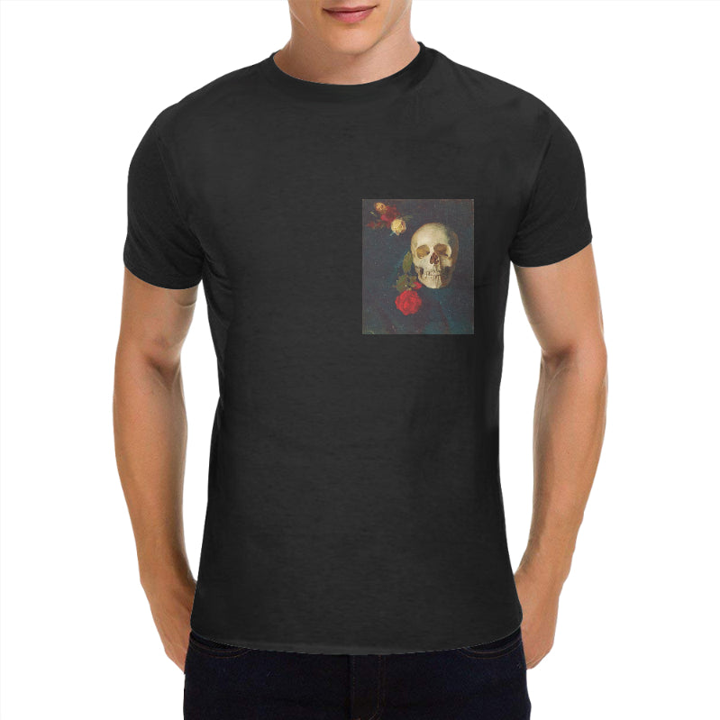 CARL SCHUCH  - SKULL WITH ROSES - CLASSIC T-SHIRT FOR HIM
