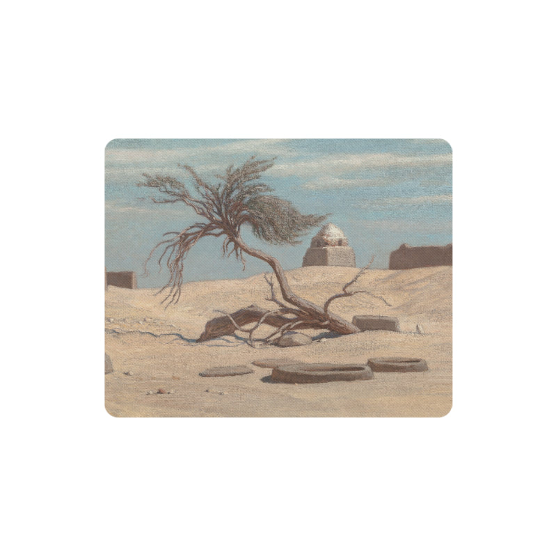 ELIHU VEDDER - TREE AND GRAVES ON THE WAY TO TEL EL ARMANO, EGYPT - ART MOUSE PAD 8