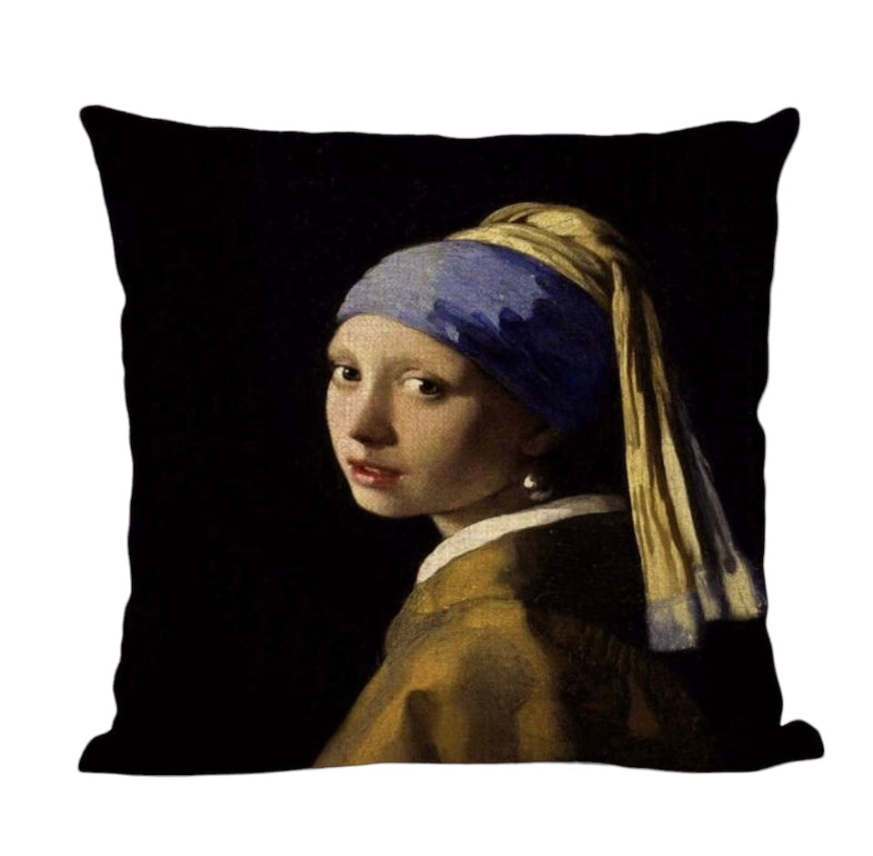 JOHANNES VERMEER - GIRL WITH A PEARL EARRING - PILLOW COVER