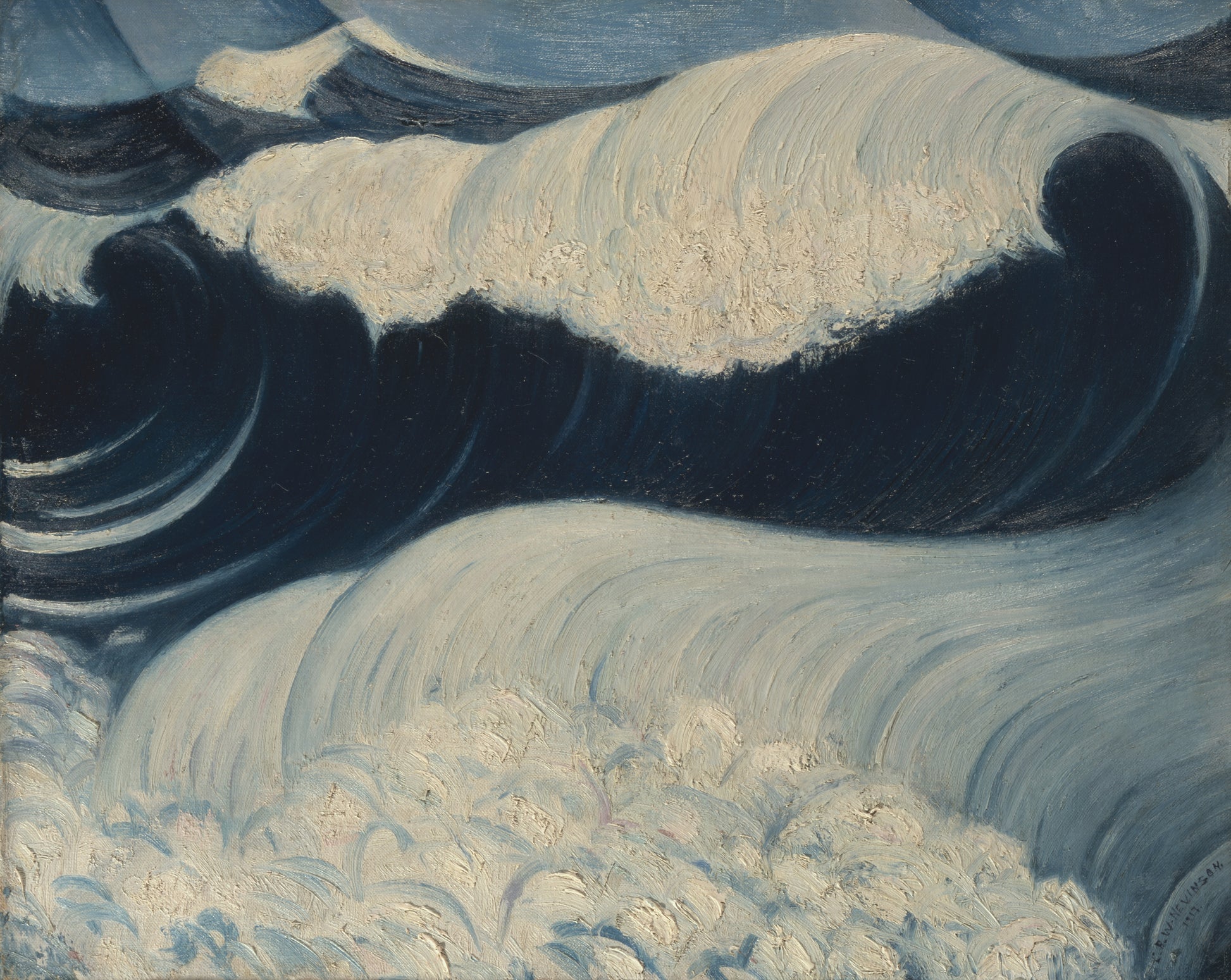 CHRISTOPHER R. W. NEVINSON - THE WAVE (1917) - CANVAS PRINT 20" x 16"