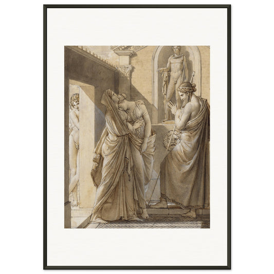FRANCOIS GERARD - THE FATHER OF PSYCHE CONSULTING THE ORACLE OF APOLLO (1796) - MUSEUM MATTE POSTER IN METAL FRAME