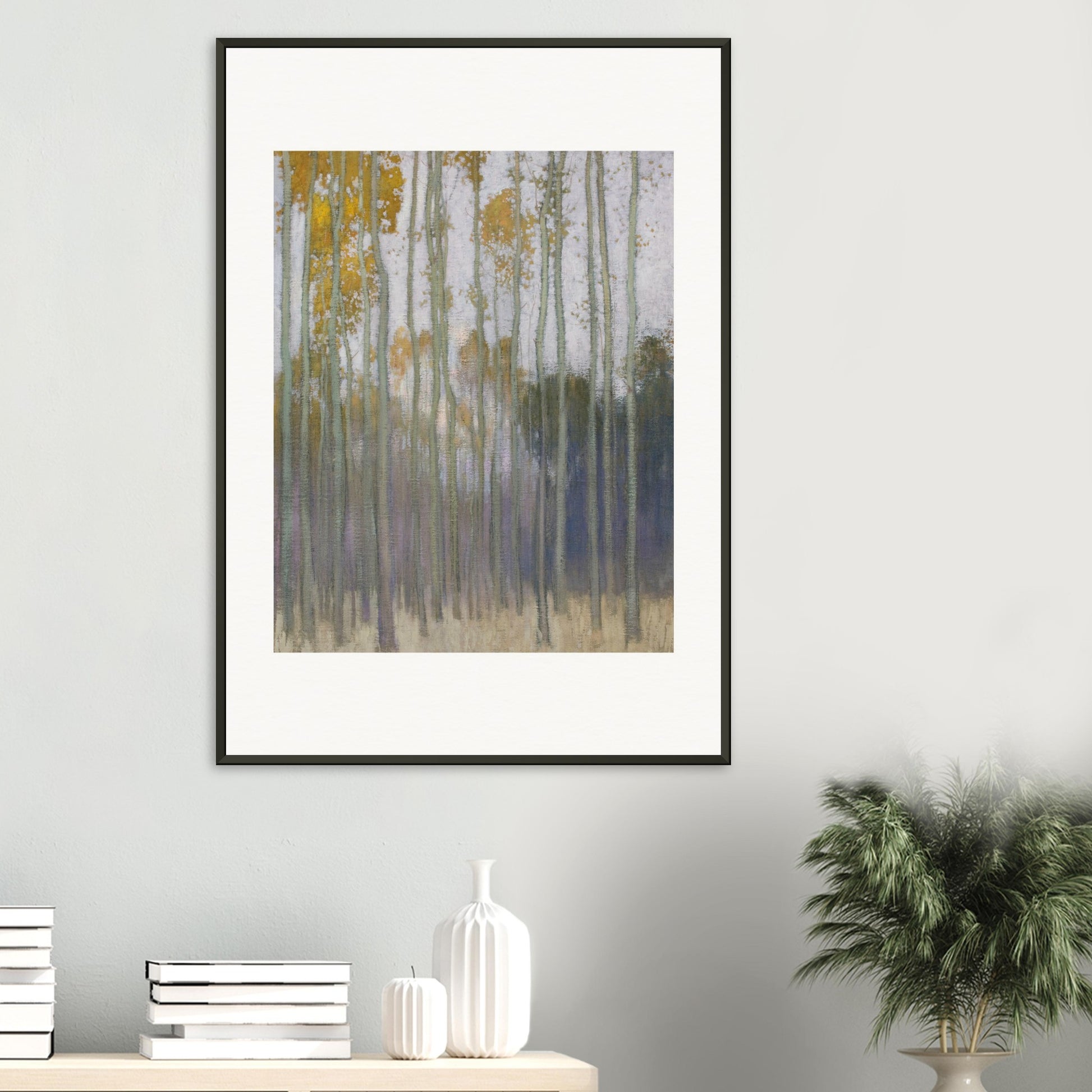 JOHANN WALTER-KURAU - FOREST (MORNING SUN) 1904 - MUSEUM MATTE POSTER IN METAL FRAME