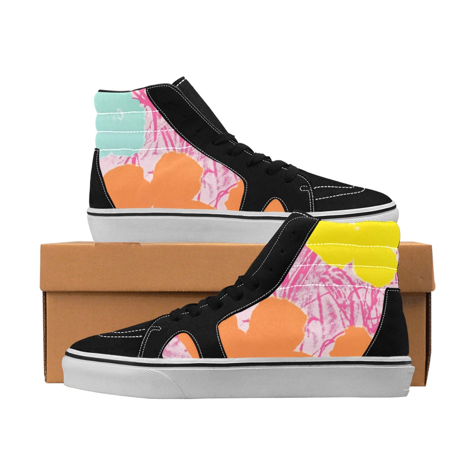 ANDY WARHOL - FLOWERS - WOMEN'S HIGH TOP CANVAS SHOES