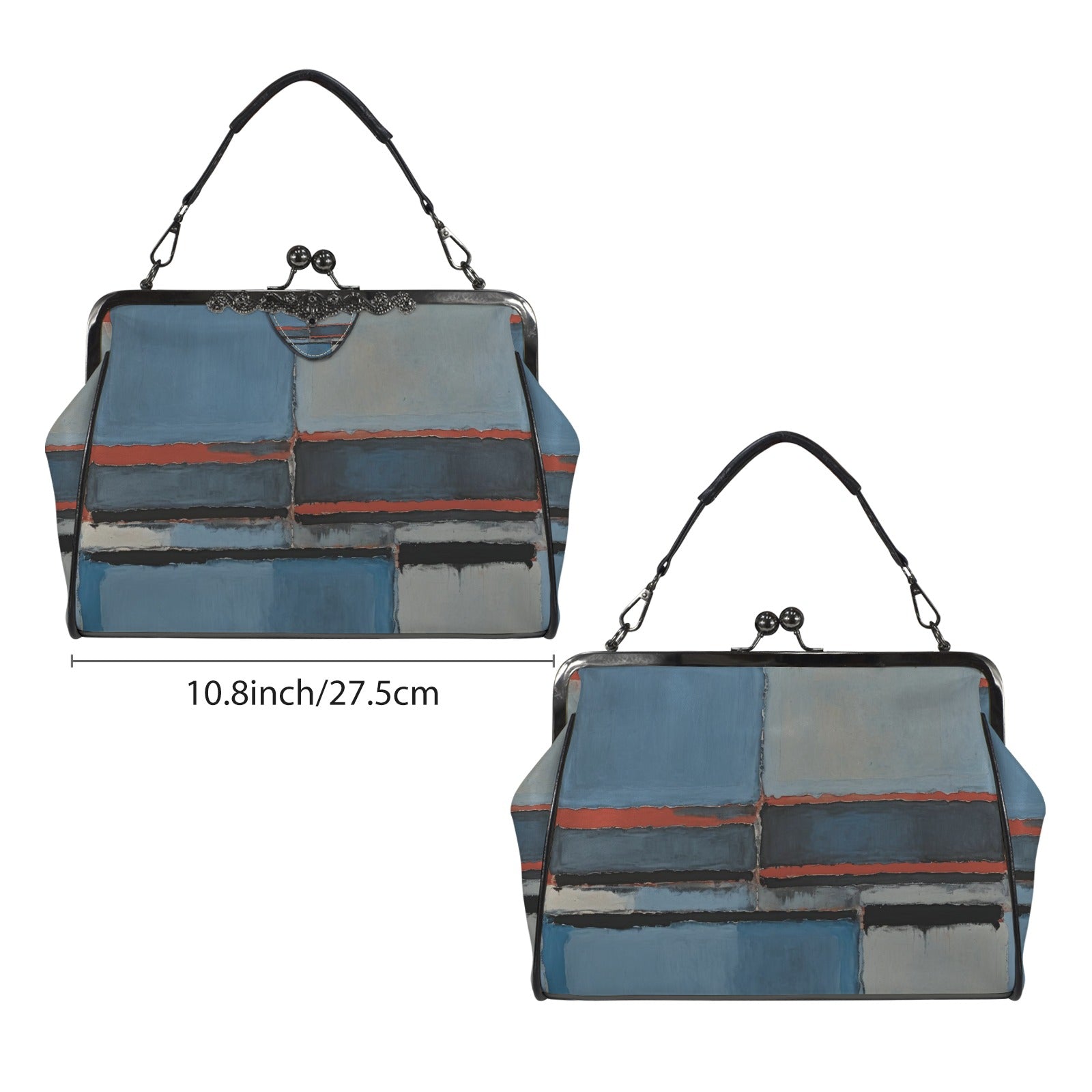 MARK ROTHKO - ABSTRACT - KISSLOCK CROSSBODY SHOULDER BAG 