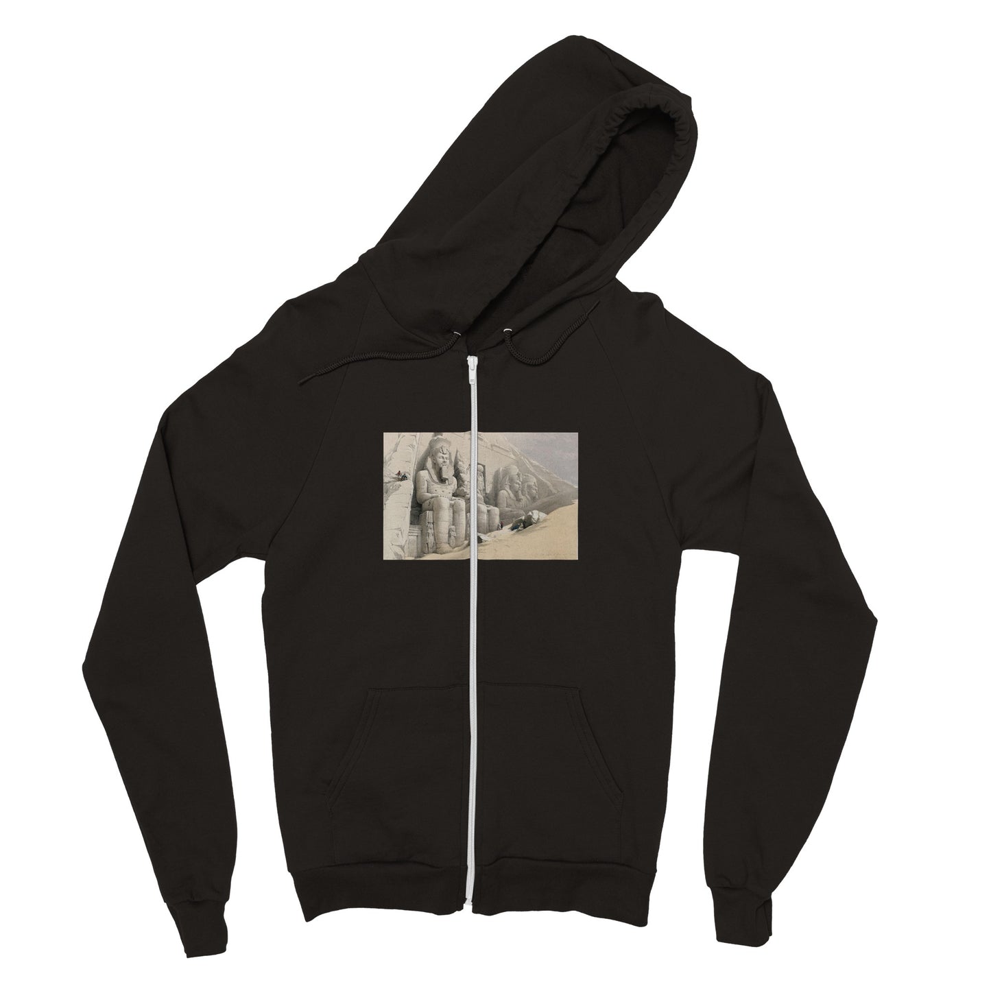 DAVID ROBERTS - THE GREAT TEMPLE OF ABOO SIMBLE. NUBIA - UNISEX ZIP HOODIE