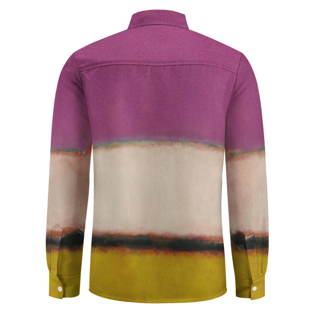 MARK ROTHKO - ABSTRACT - ONE POCKET LONG SLEEVE VELVET SHIRT FOR HIM