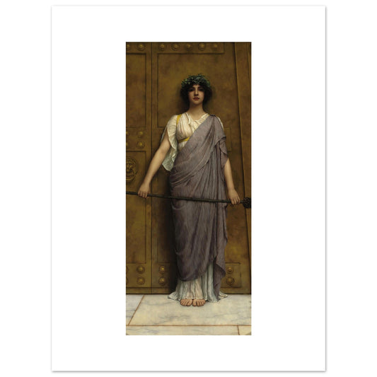 JOHN WILLIAM GODWARD - AT THE GATE OF THE TEMPLE  - CLASSIC MATTER POSTER