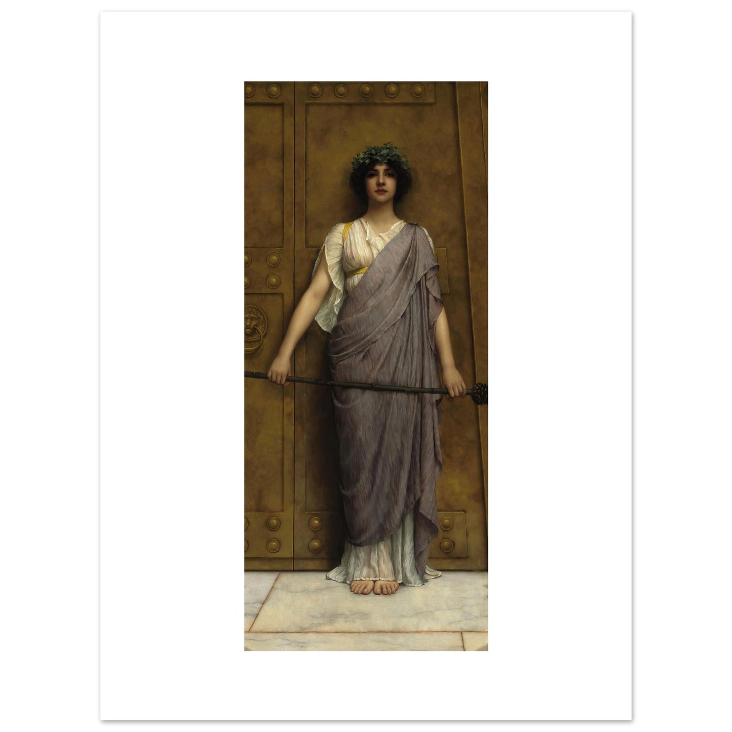 JOHN WILLIAM GODWARD - AT THE GATE OF THE TEMPLE  - CLASSIC MATTER POSTER