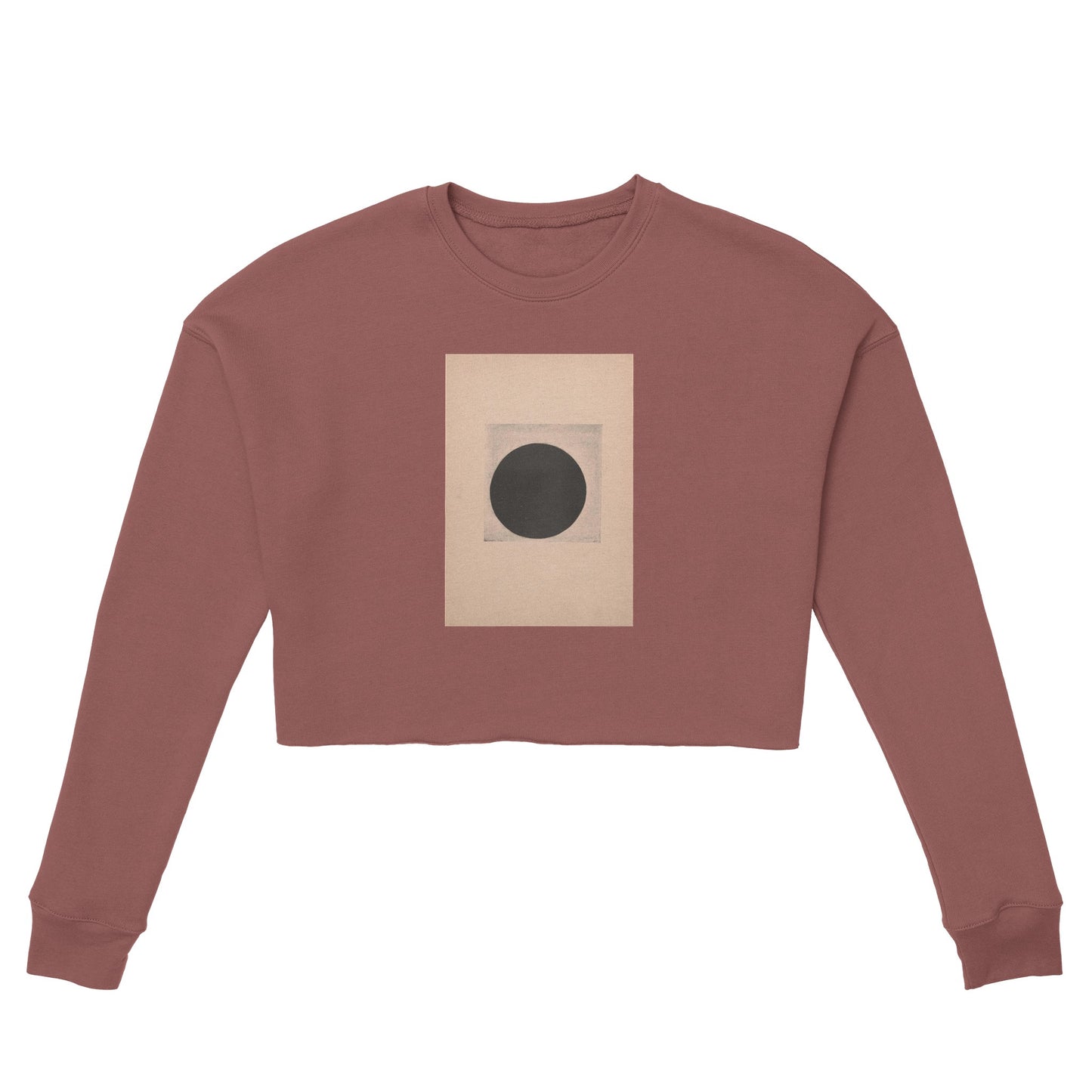 KAZIMIR MALEVICH - BLACK CIRCLE - CROPPED SWEATSHIRT FOR HER