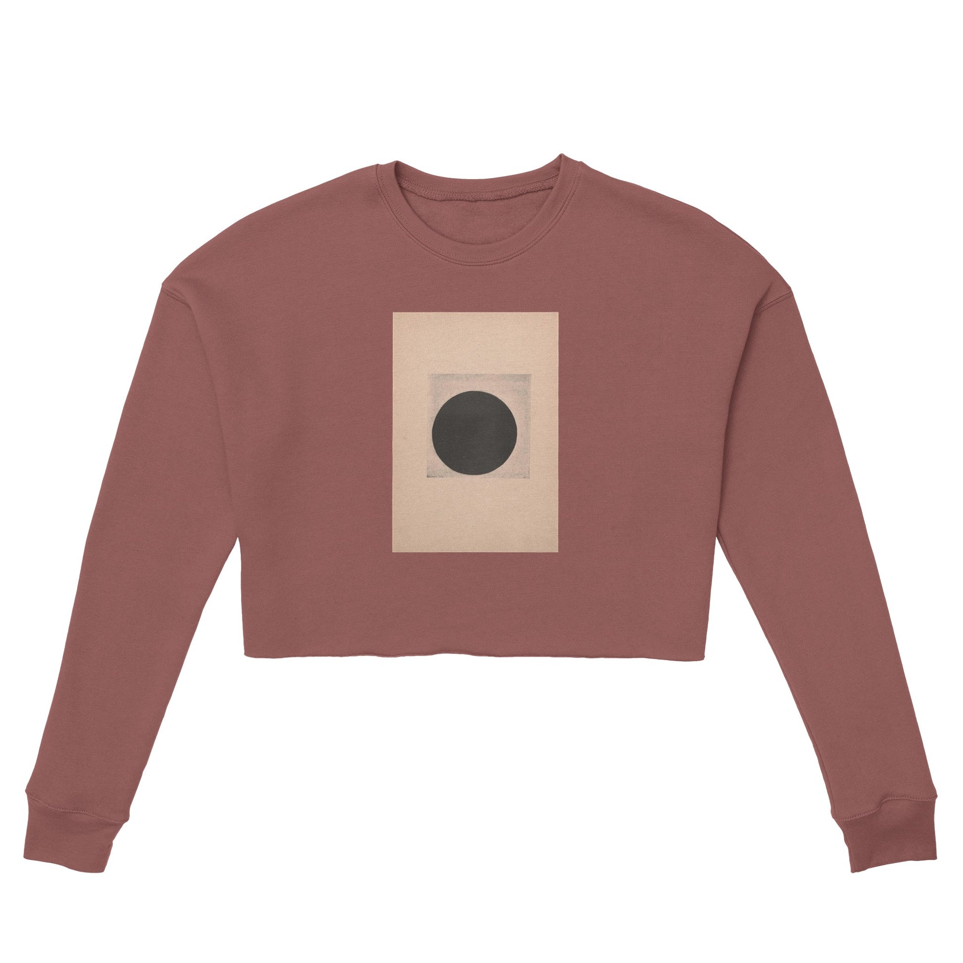 KAZIMIR MALEVICH - BLACK CIRCLE - CROPPED SWEATSHIRT FOR HER