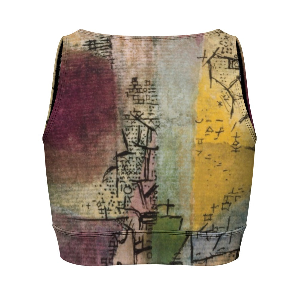 PAUL KLEE - UNTITLED - ZIPPERED YOGA VEST TOP FOR HER